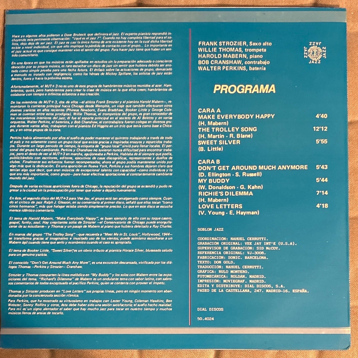 LP MJT+3 – Make Everybody Happy 2ª Mano - DISCOS NAKASHA