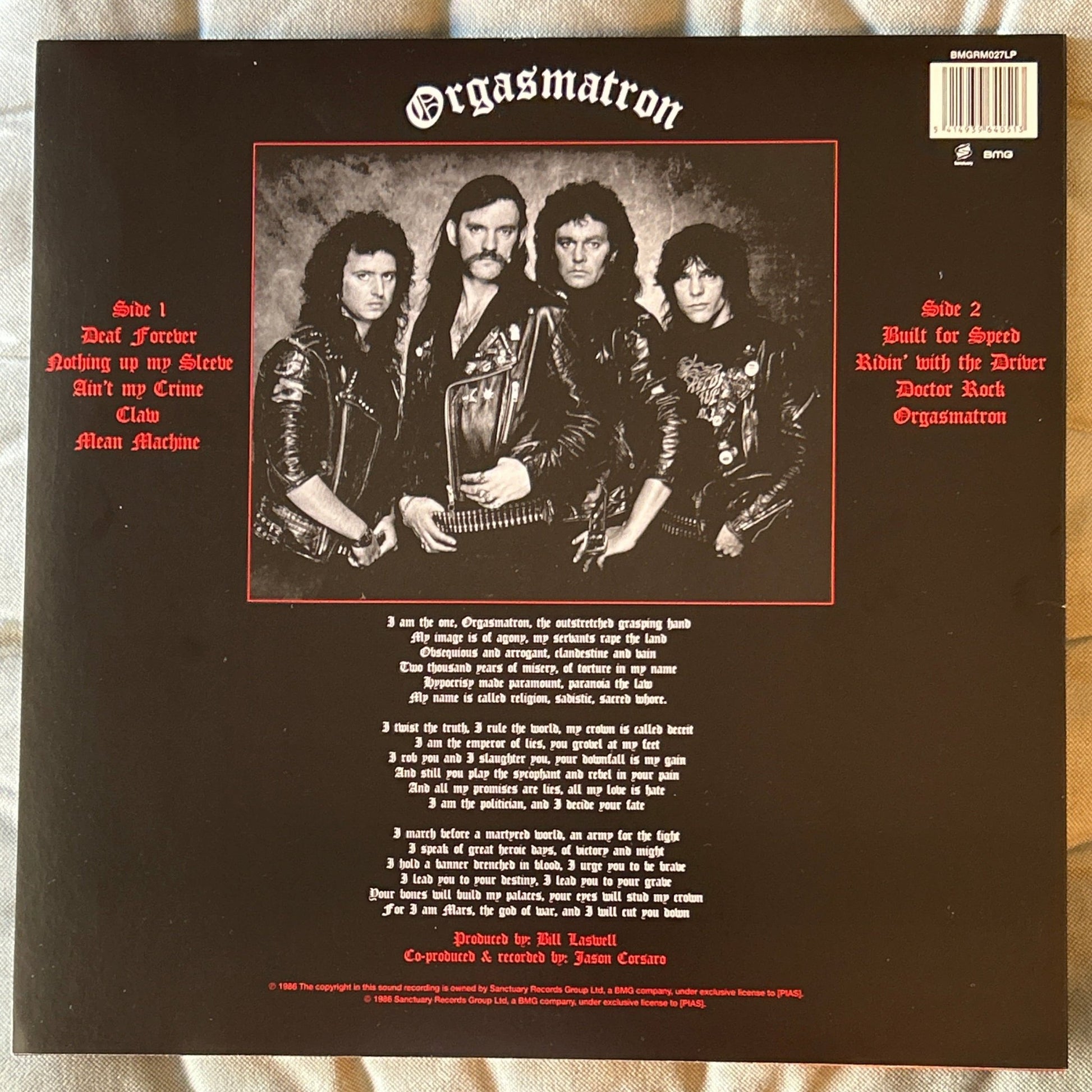 LP Motorhead ‎– Orgasmatron 2ª mano - DISCOS NAKASHA
