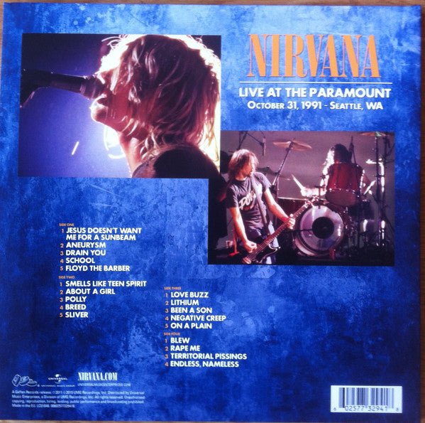 LP Nirvana ‎– Live At The Paramount Nuevo precintado - DISCOS NAKASHA
