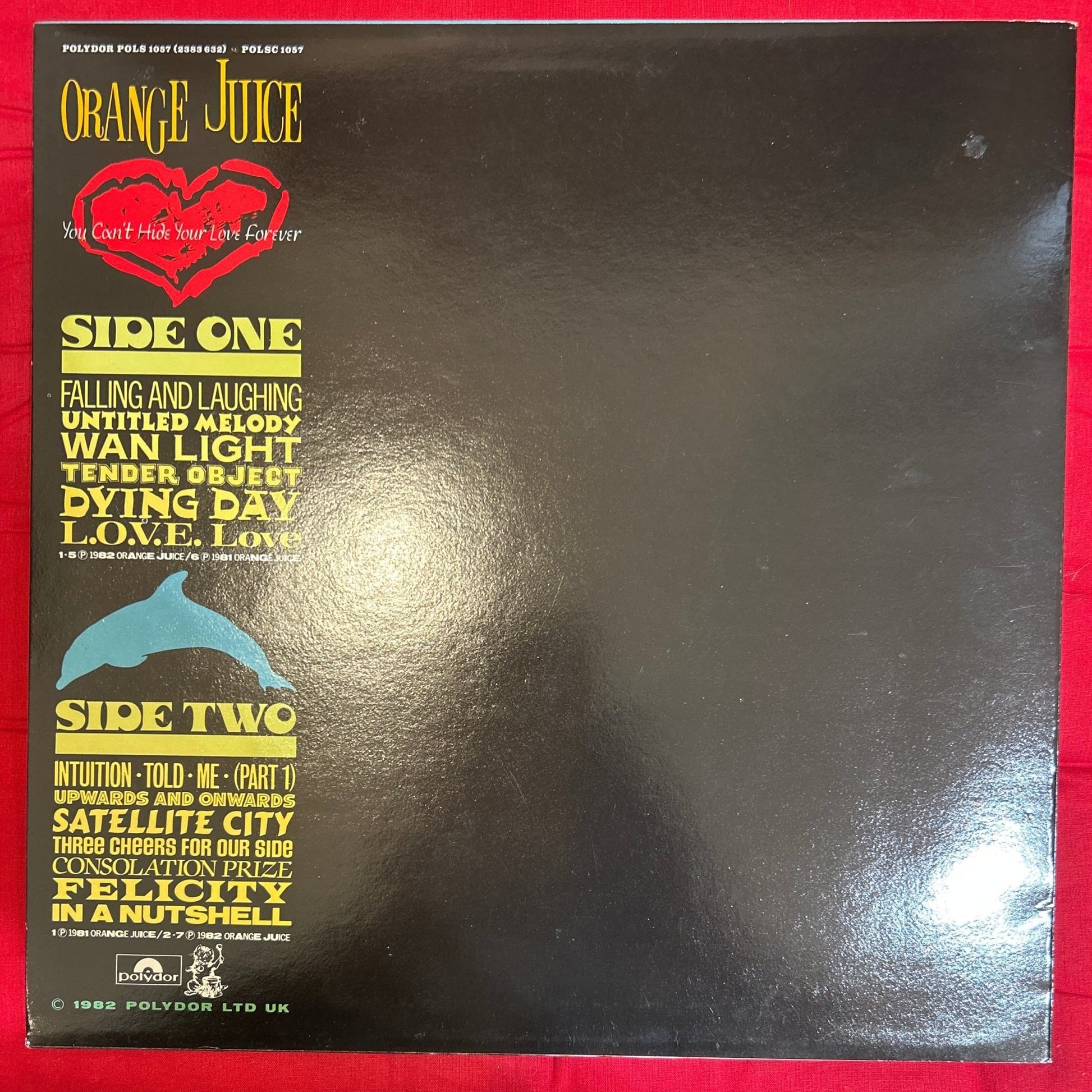 LP Orange Juice – You Can't Hide Your Love Forever 2ª mano - DISCOS NAKASHA