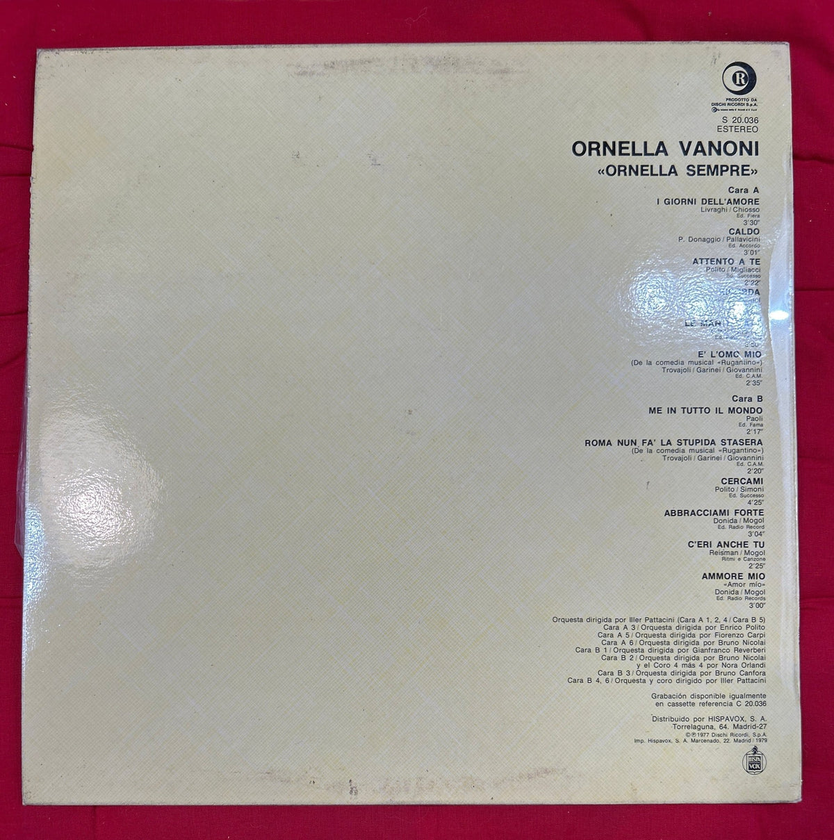 LP Ornella Vanoni ‎– Ornella Sempre 2ª Mano - DISCOS NAKASHA