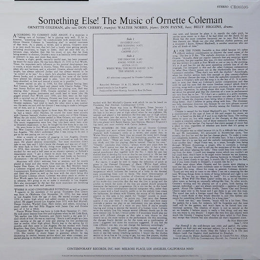 LP Ornette Coleman – Something Else!!!! Nuevo precintado - DISCOS NAKASHA