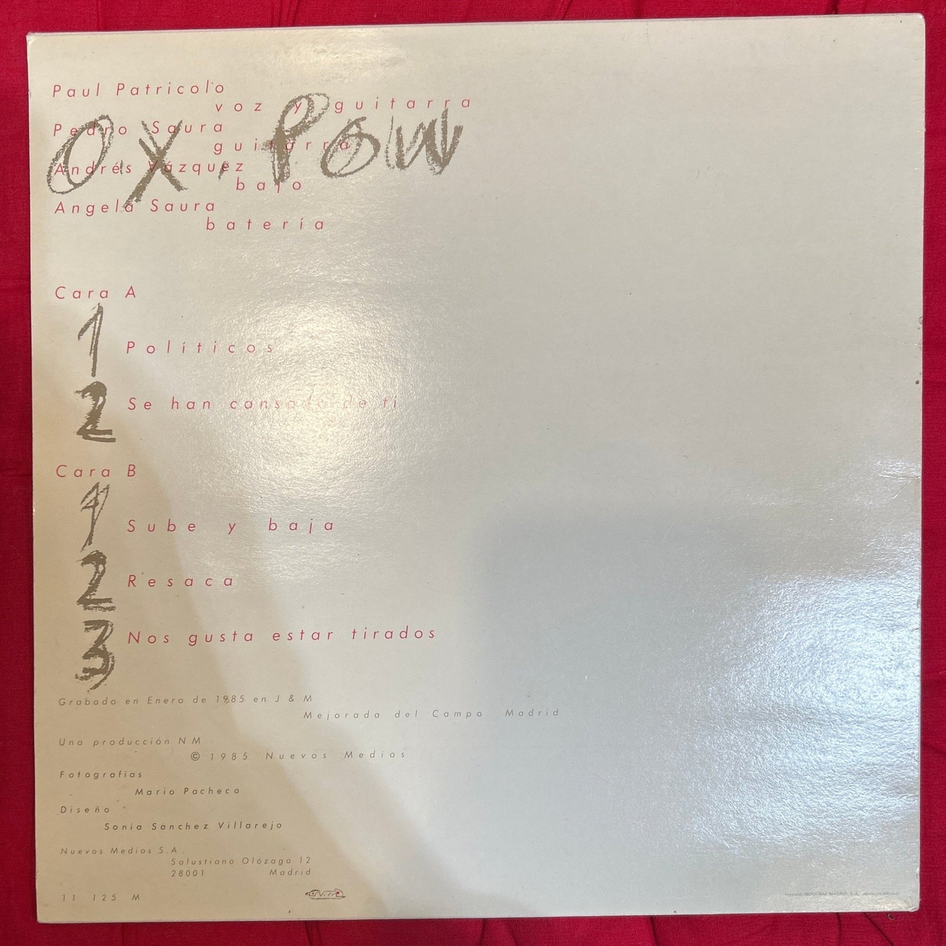 LP O.X. Pow ‎– O.X. Pow 2ª Mano - DISCOS NAKASHA