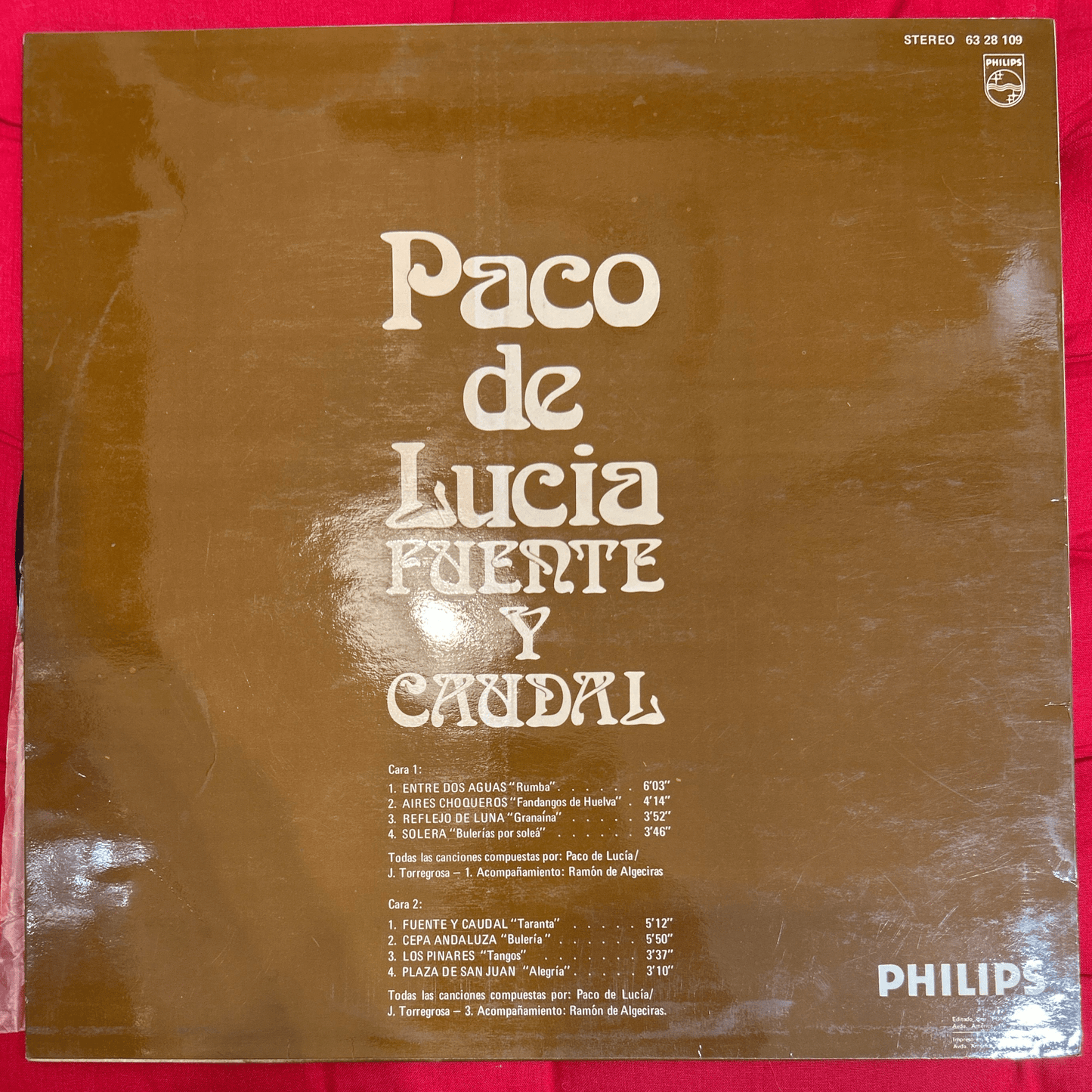 LP Paco De Lucia ‎– Fuente Y Caudal 2ª Mano - DISCOS NAKASHA