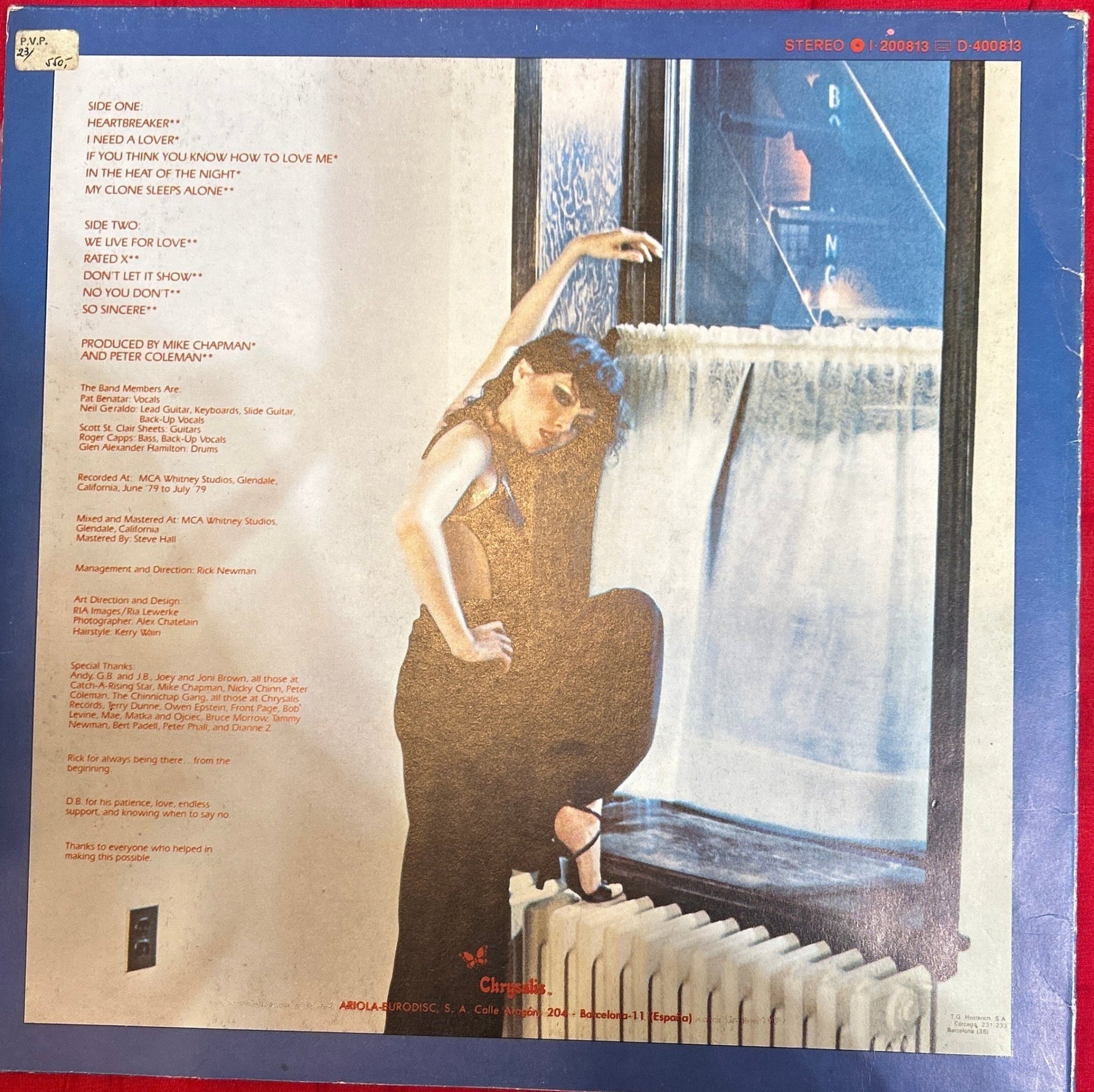 LP Pat Benatar ‎– In The Heat Of The Night 2ª Mano (Producto exclusivo recogida en tienda) - DISCOS NAKASHA