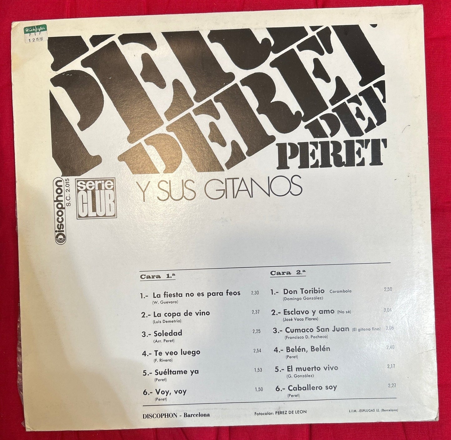 LP Peret ‎– Peret 2ª Mano (Producto exclusivo recogida en tienda) - DISCOS NAKASHA
