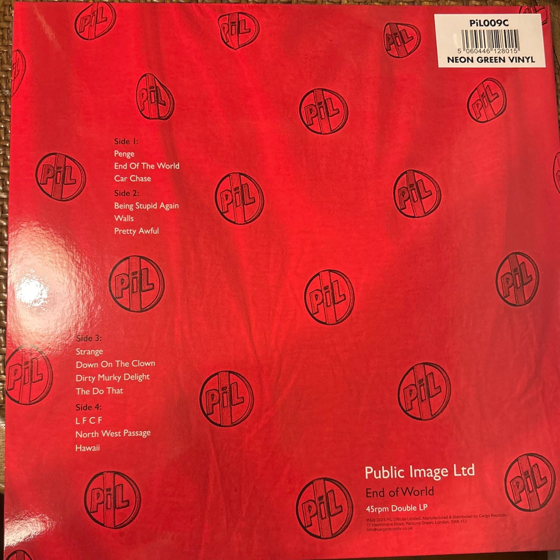 LP PiL ‎– End Of World 2ª Mano (PUBLIC IMAGE LIMITED) - DISCOS NAKASHA