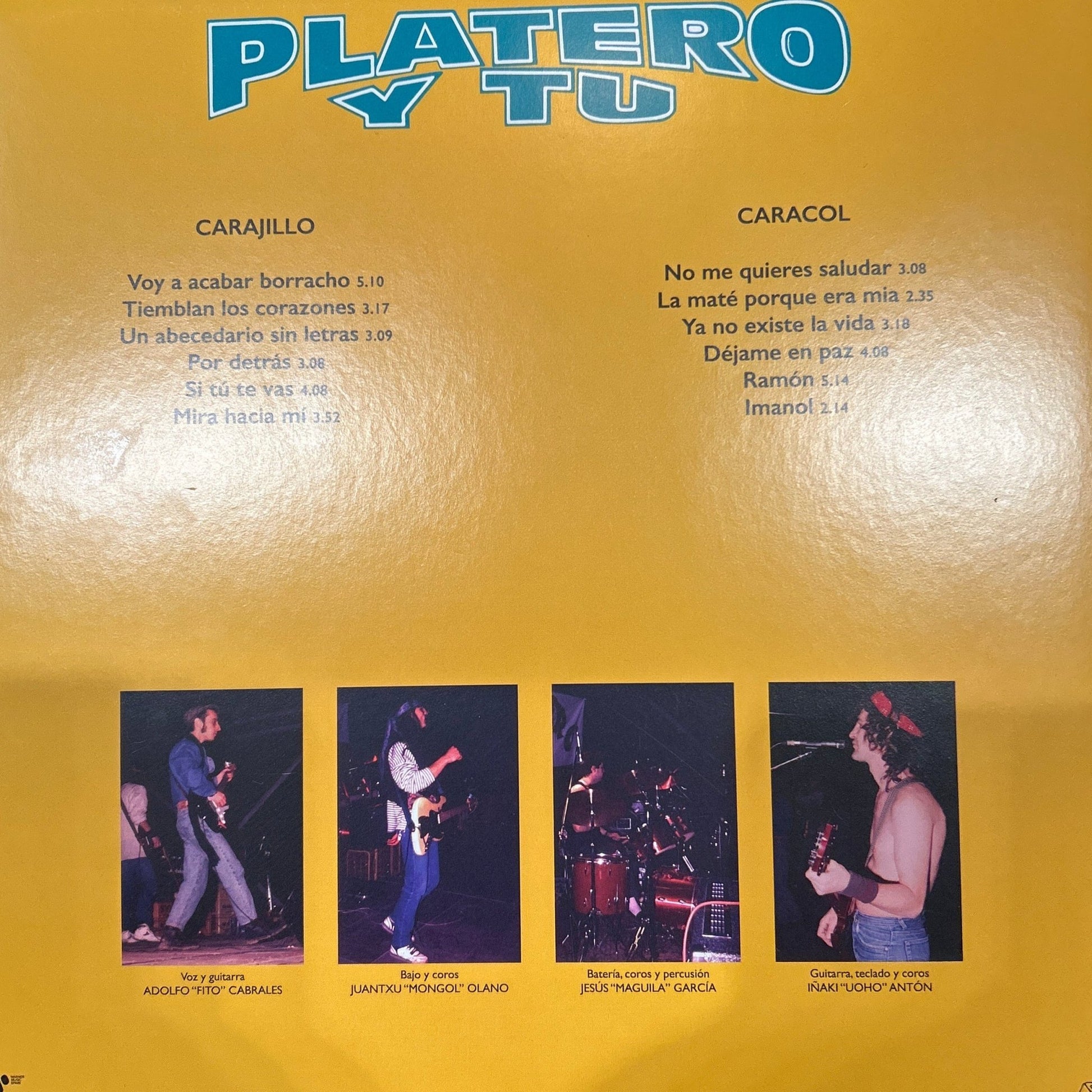 LP Platero Y Tu ‎– Voy A Acabar Borracho 2ª mano - DISCOS NAKASHA
