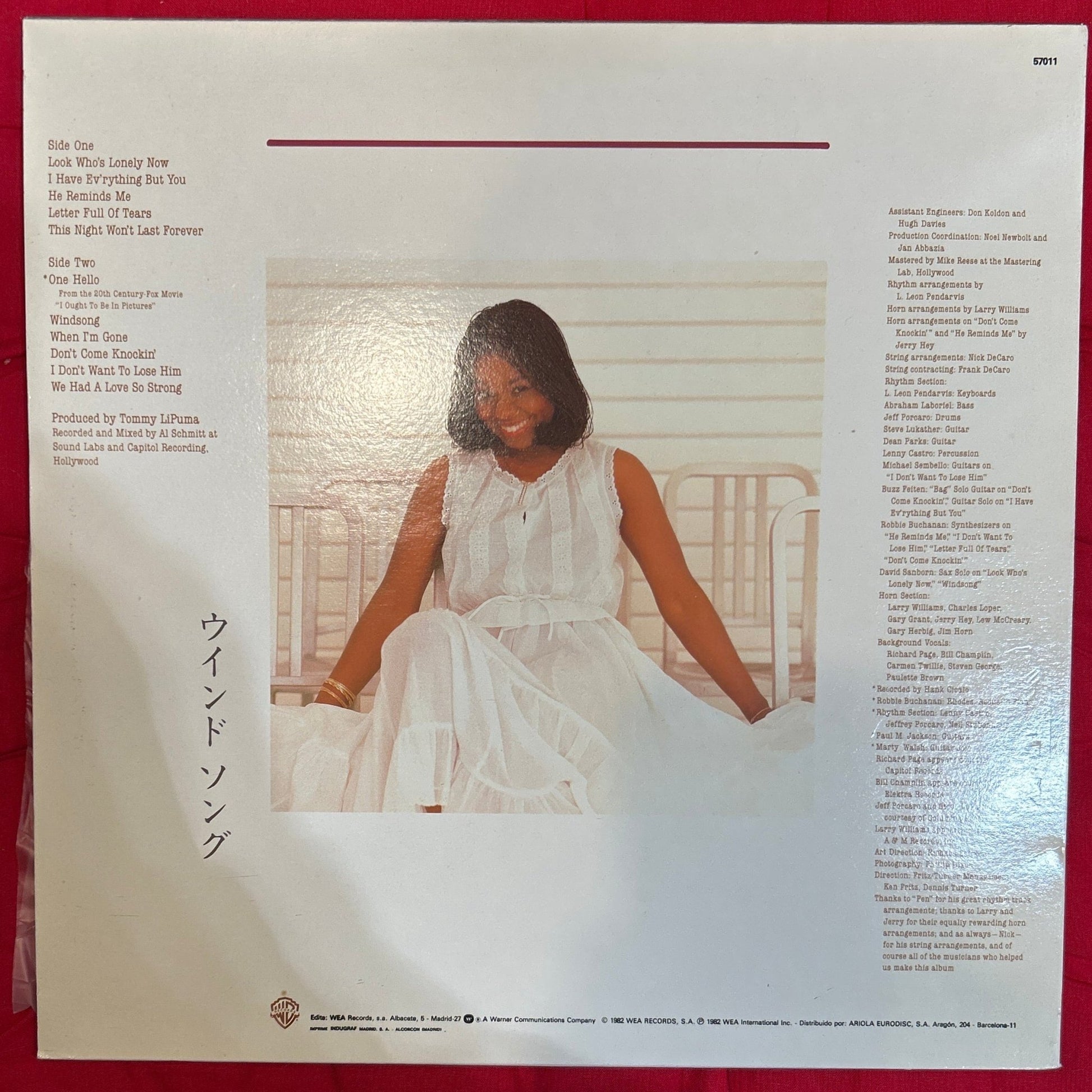LP Randy Crawford ‎– Windsong 2ª Mano - DISCOS NAKASHA