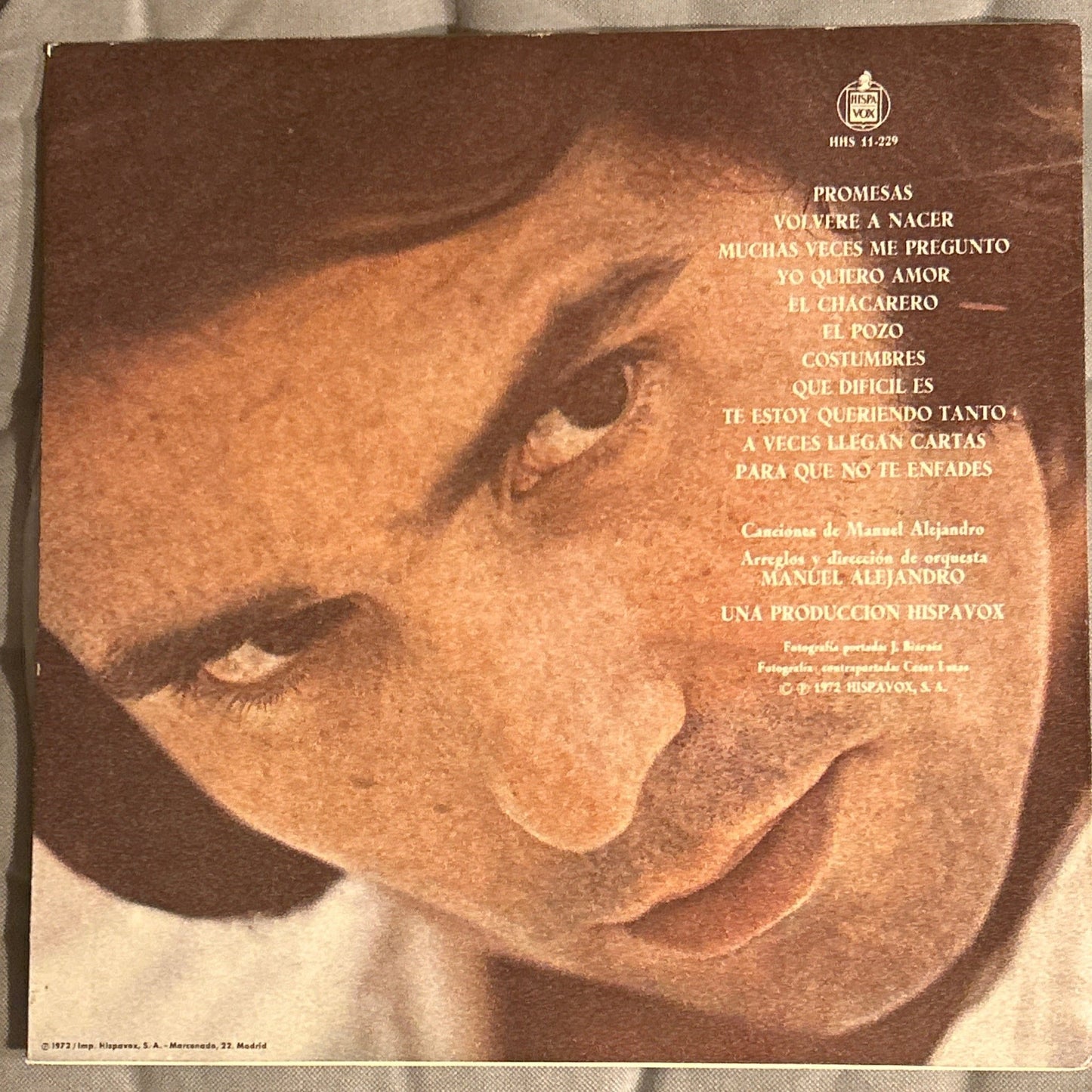LP Raphael ‎– Volveré A Nacer 2ª mano - DISCOS NAKASHA