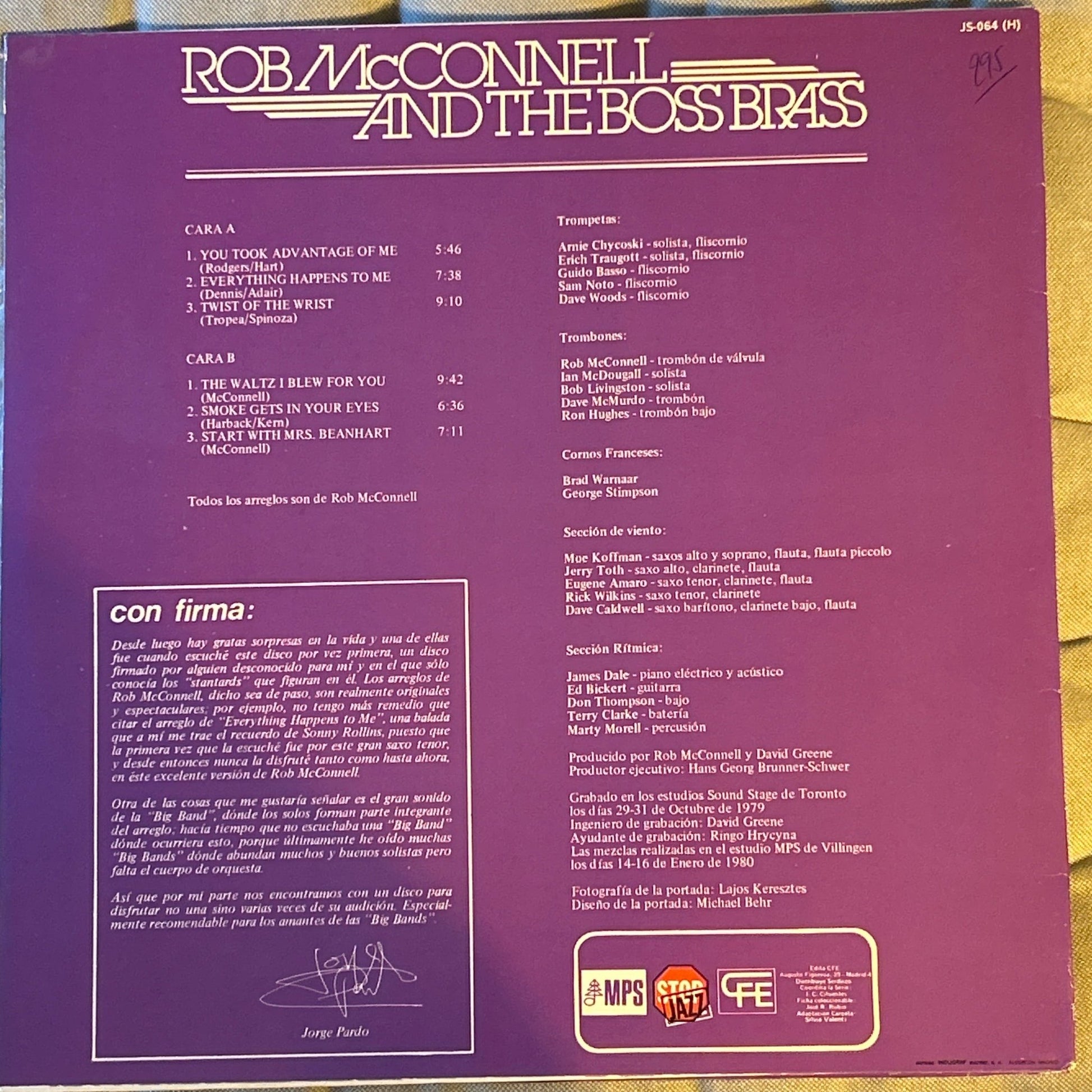 LP Rob McConnell And The Boss Brass – Present Perfect 2ª Mano - DISCOS NAKASHA