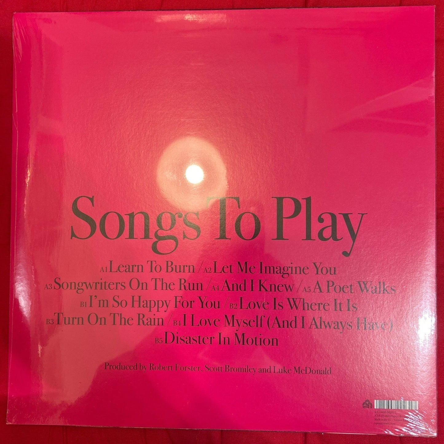 LP Robert Forster ‎– Songs To Play Nuevo precintado - DISCOS NAKASHA