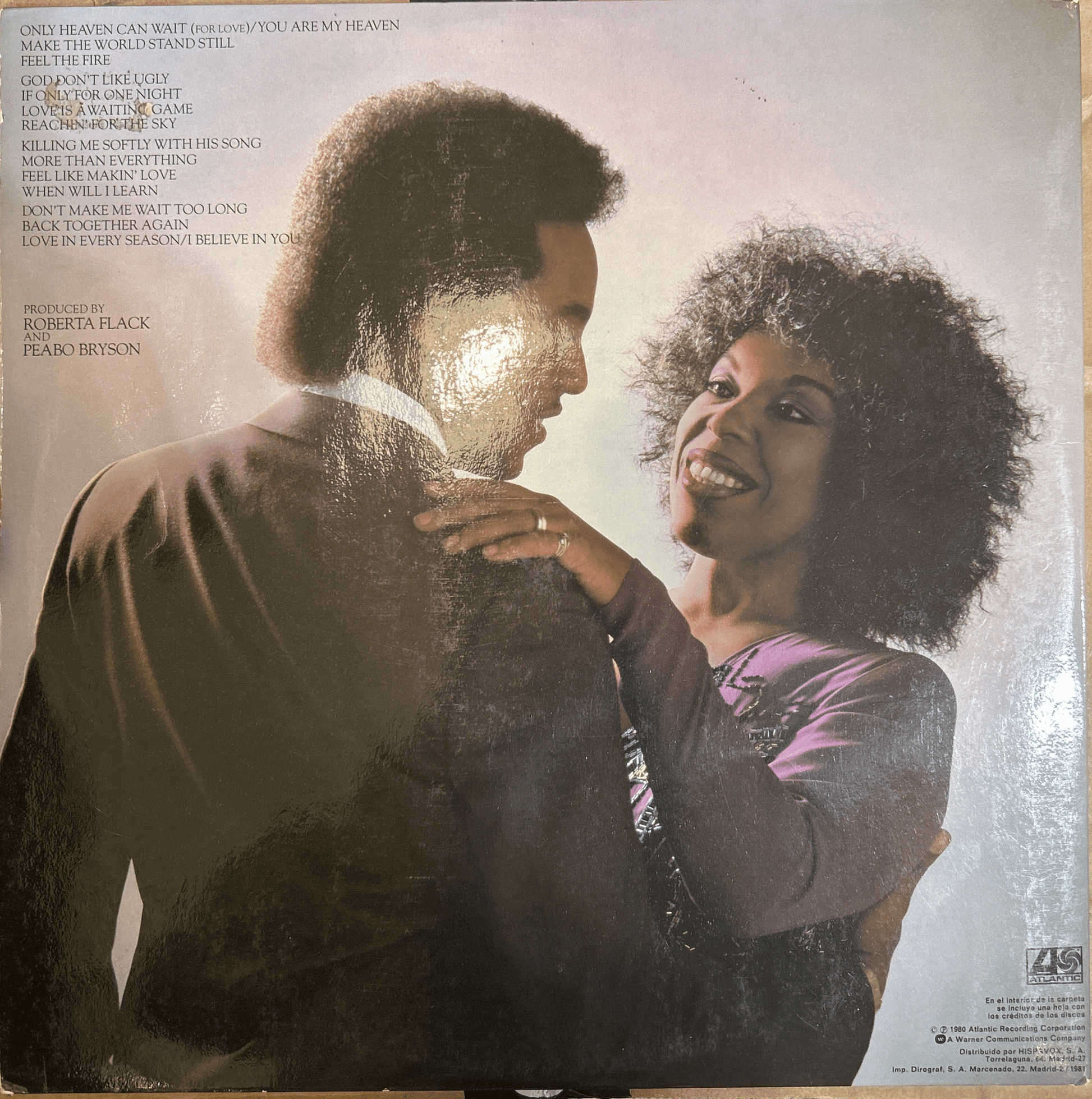 LP Roberta Flack And Peabo Bryson ‎– Live & More 2ª Mano - DISCOS NAKASHA