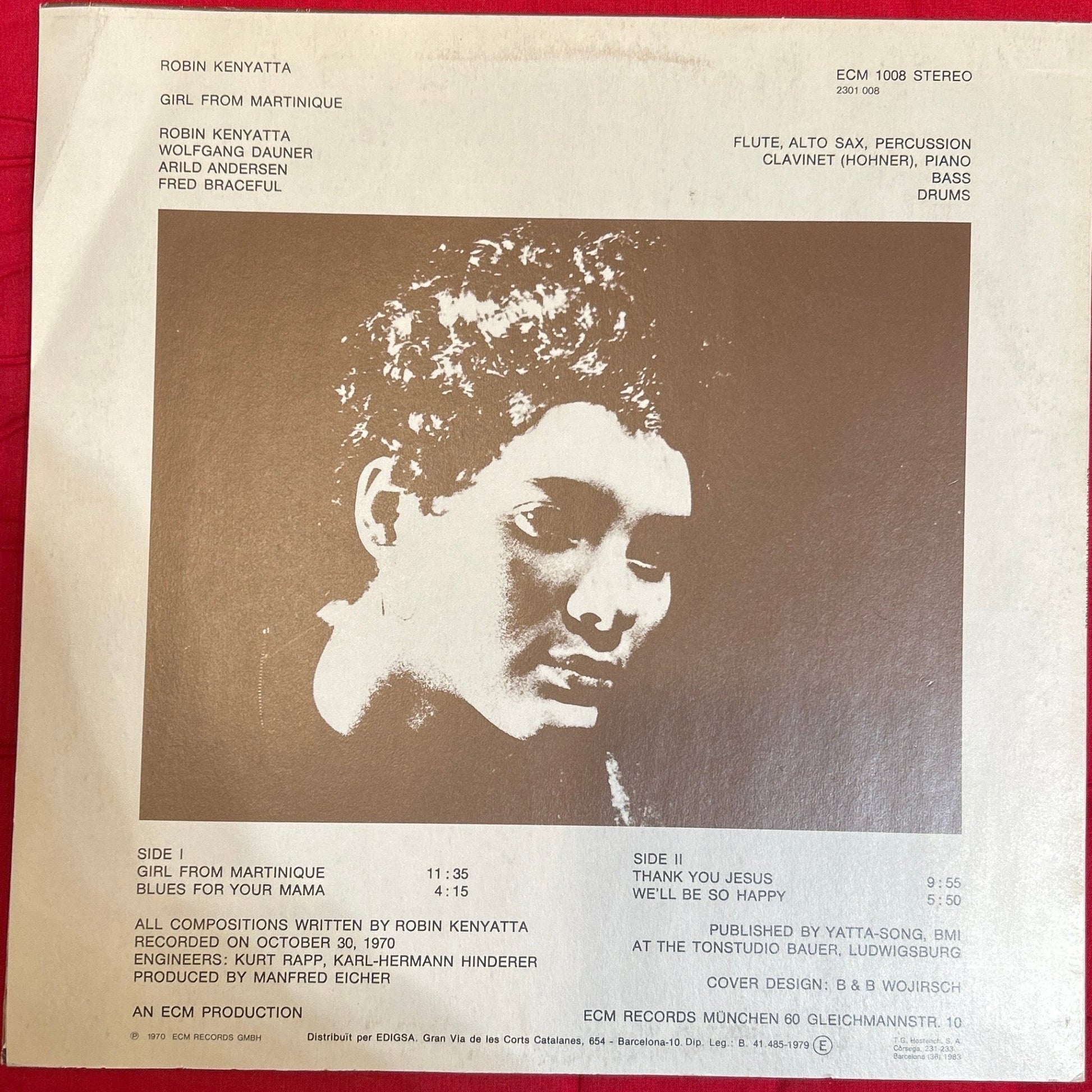 LP Robin Kenyatta ‎– Girl From Martinique 2ª Mano - DISCOS NAKASHA