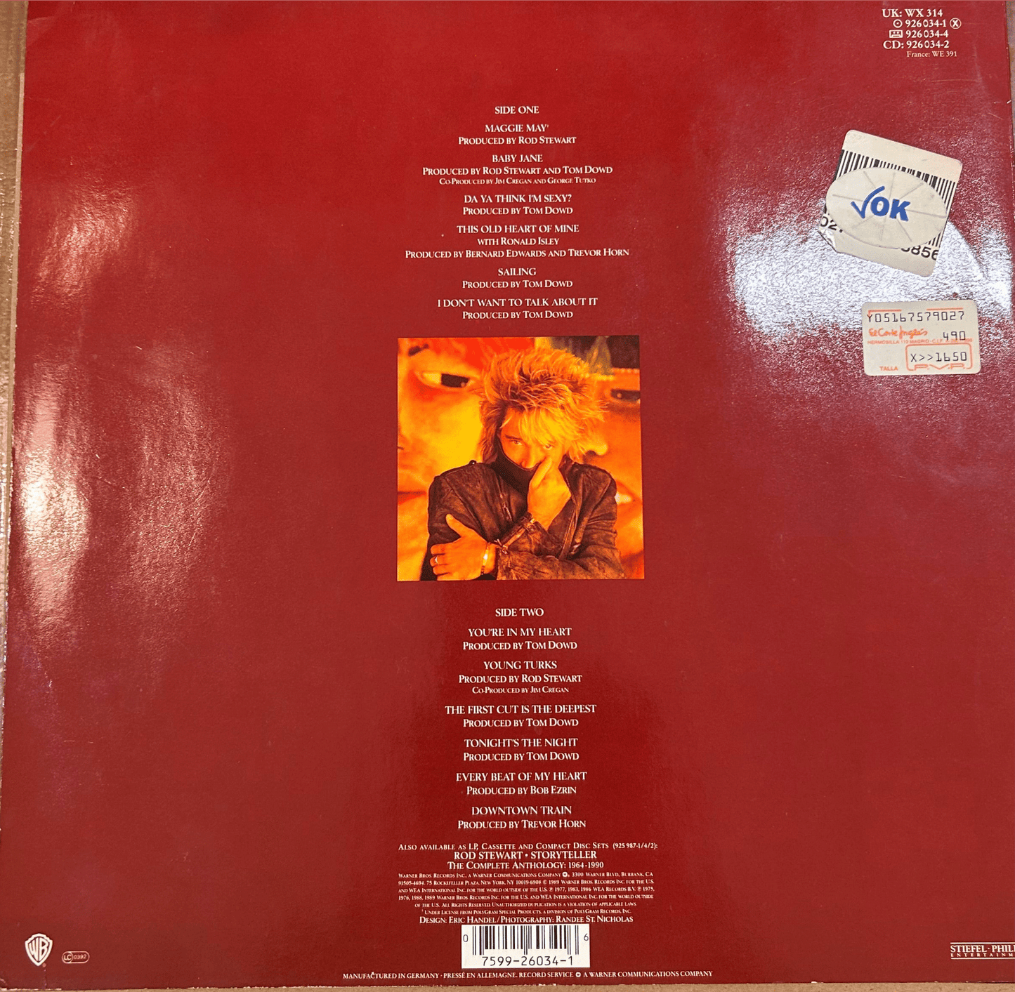LP Rod Stewart ‎– The Best Of Rod Stewart 2ª Mano - DISCOS NAKASHA