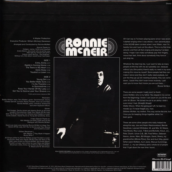 LP Ronnie McNeir – Ronnie McNeir Nuevo precintado - DISCOS NAKASHA
