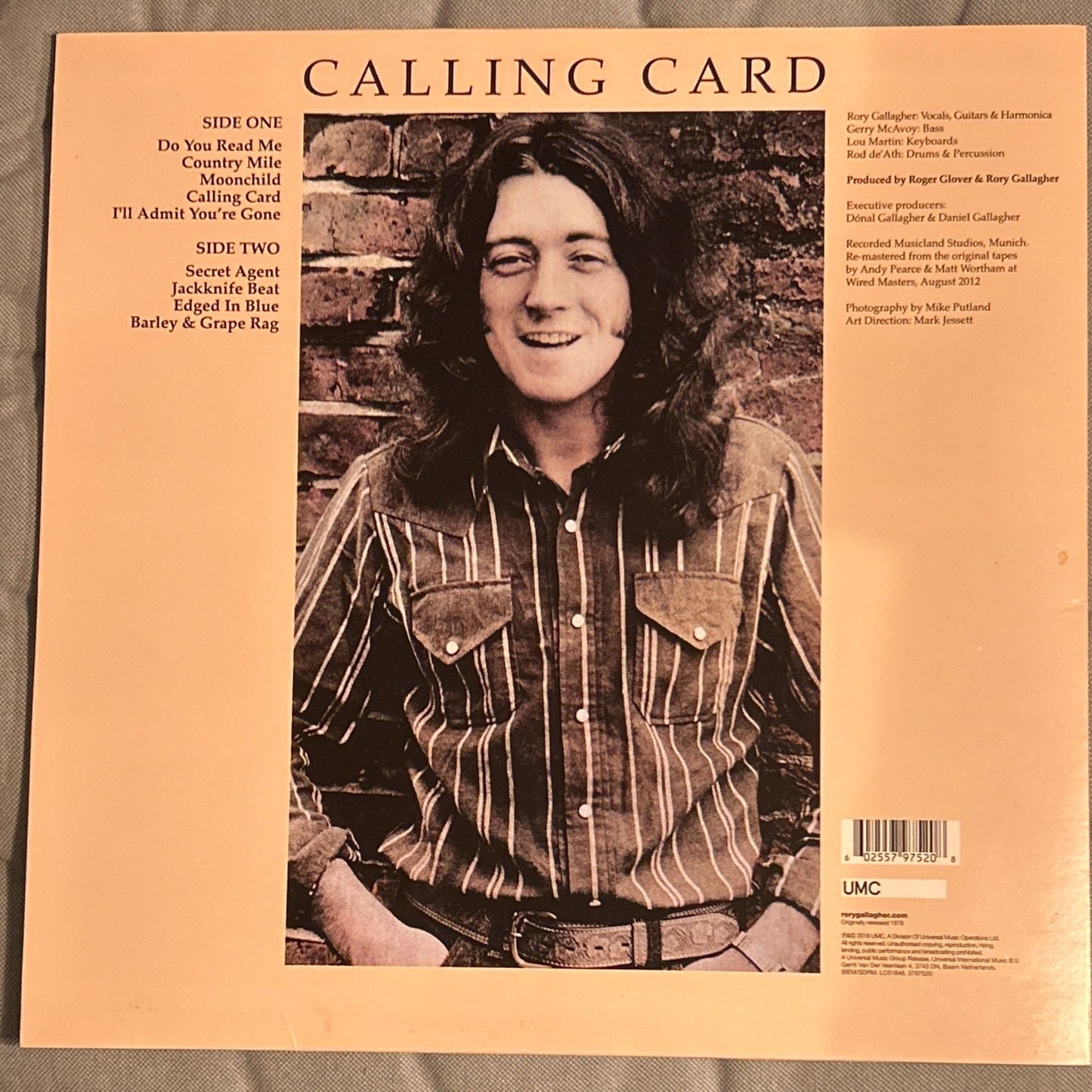 LP Rory Gallagher ‎– Calling Card 2ª Mano - DISCOS NAKASHA