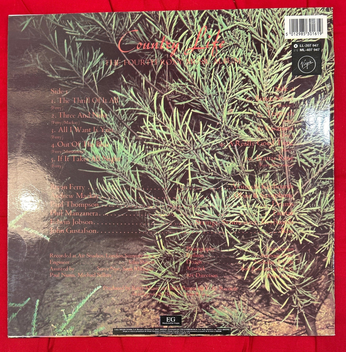 LP Roxy Music ‎– Country Life 2ª Mano - DISCOS NAKASHA