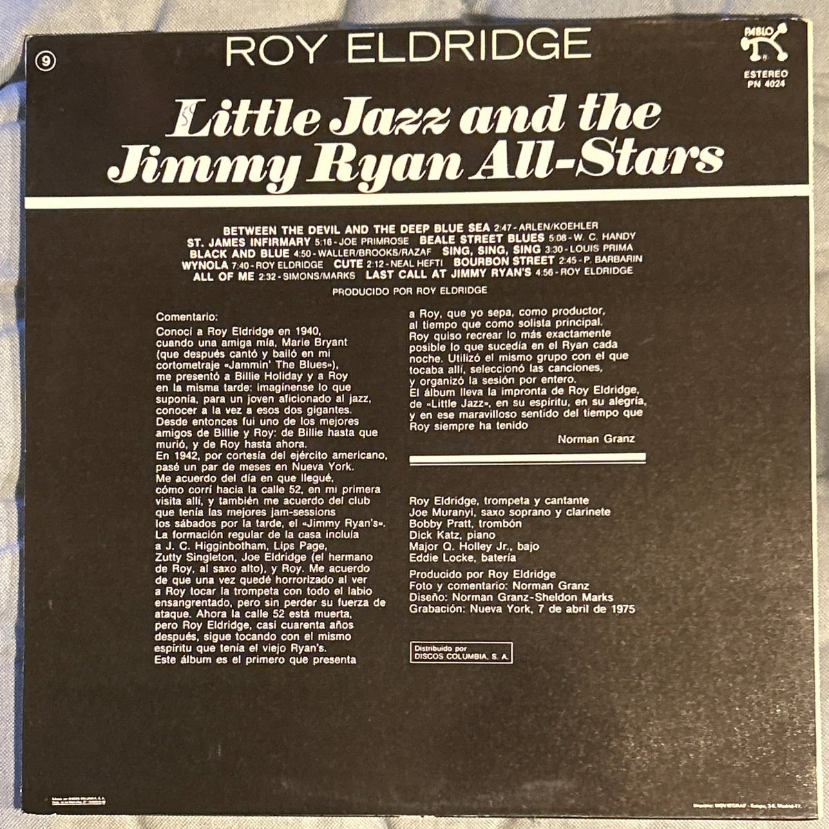 LP Roy Eldridge – Little Jazz And The Jimmy Ryan All-Stars 2ª Mano - DISCOS NAKASHA