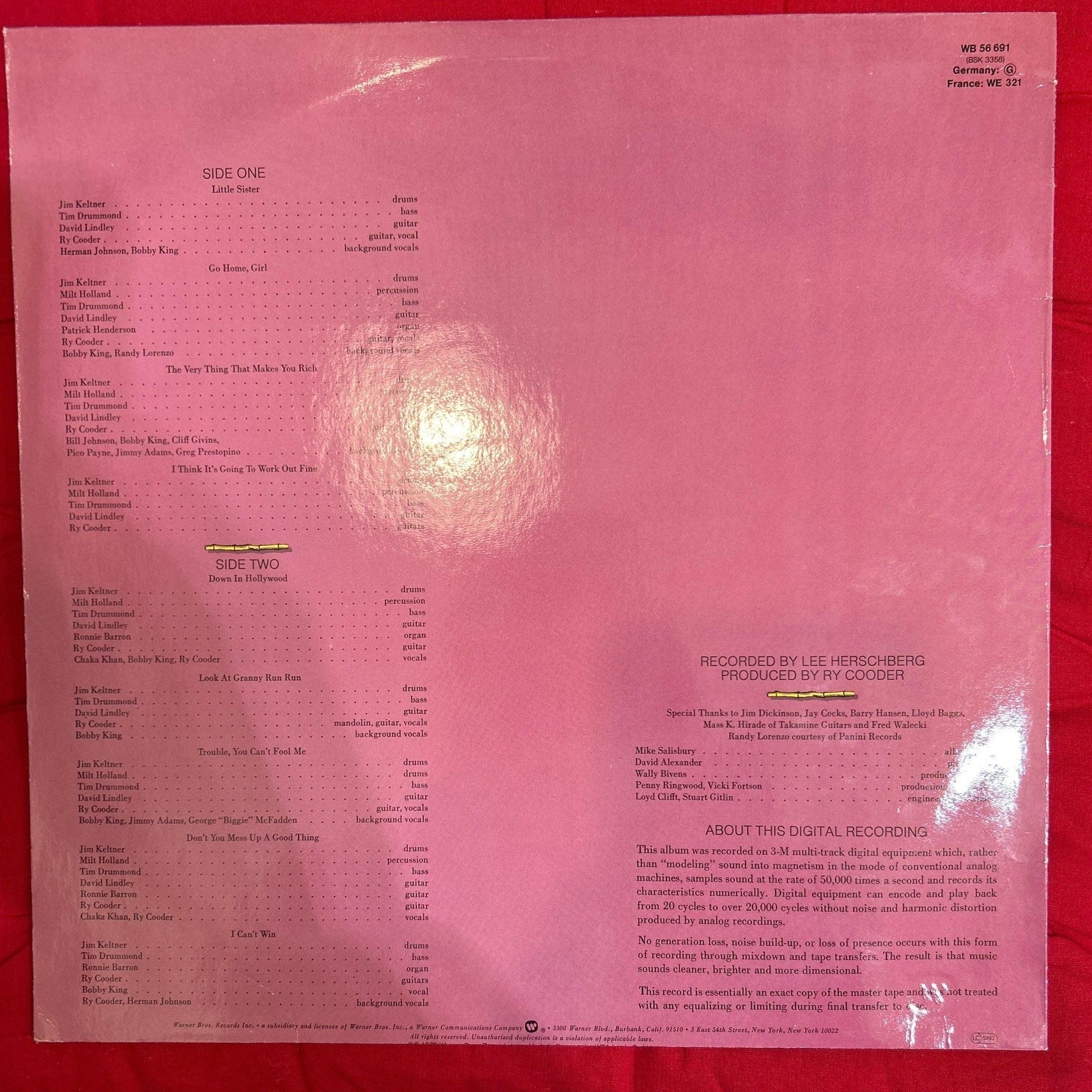 LP Ry Cooder ‎– Bop Till You Drop 2ª Mano - DISCOS NAKASHA