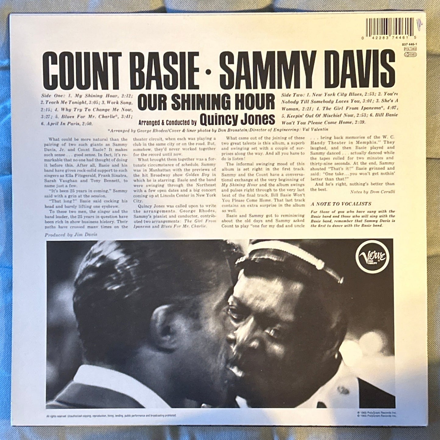 LP Sammy Davis • Count Basie ‎– Our Shining Hour 2ª Mano - DISCOS NAKASHA