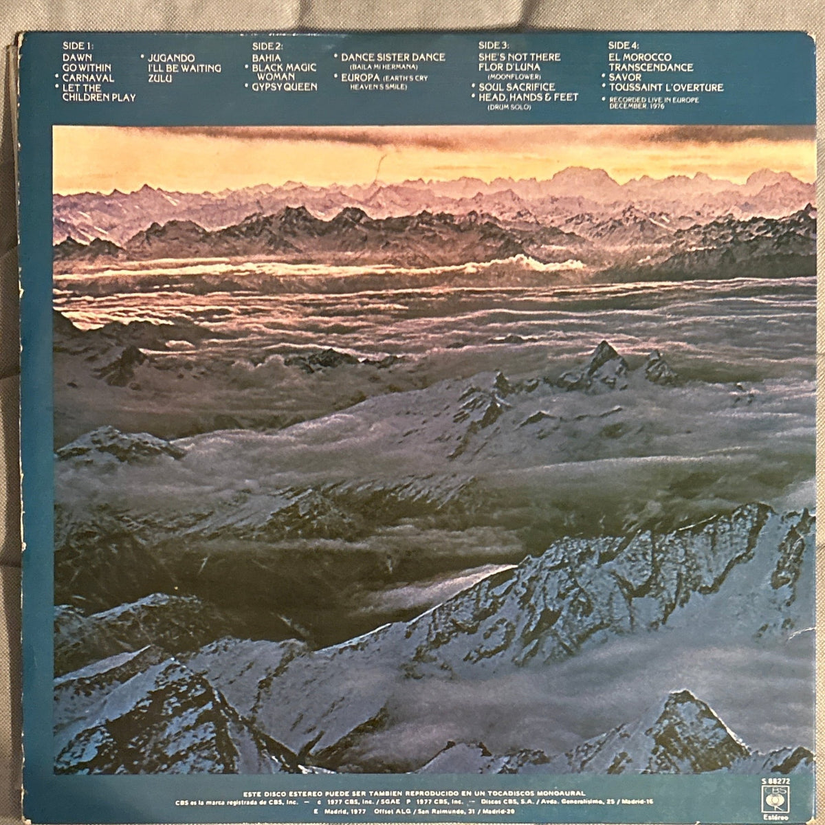 LP Santana ‎– Moonflower 2ª Mano - DISCOS NAKASHA