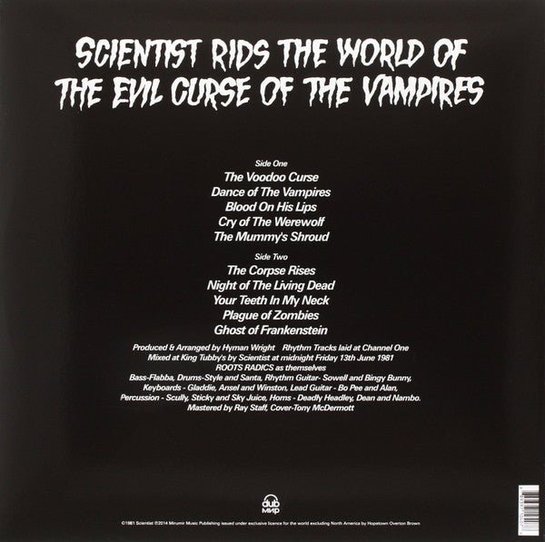 LP Scientist ‎– Scientist Rids The World Of The Evil Curse Of The Vampires Nuevo precintado - DISCOS NAKASHA