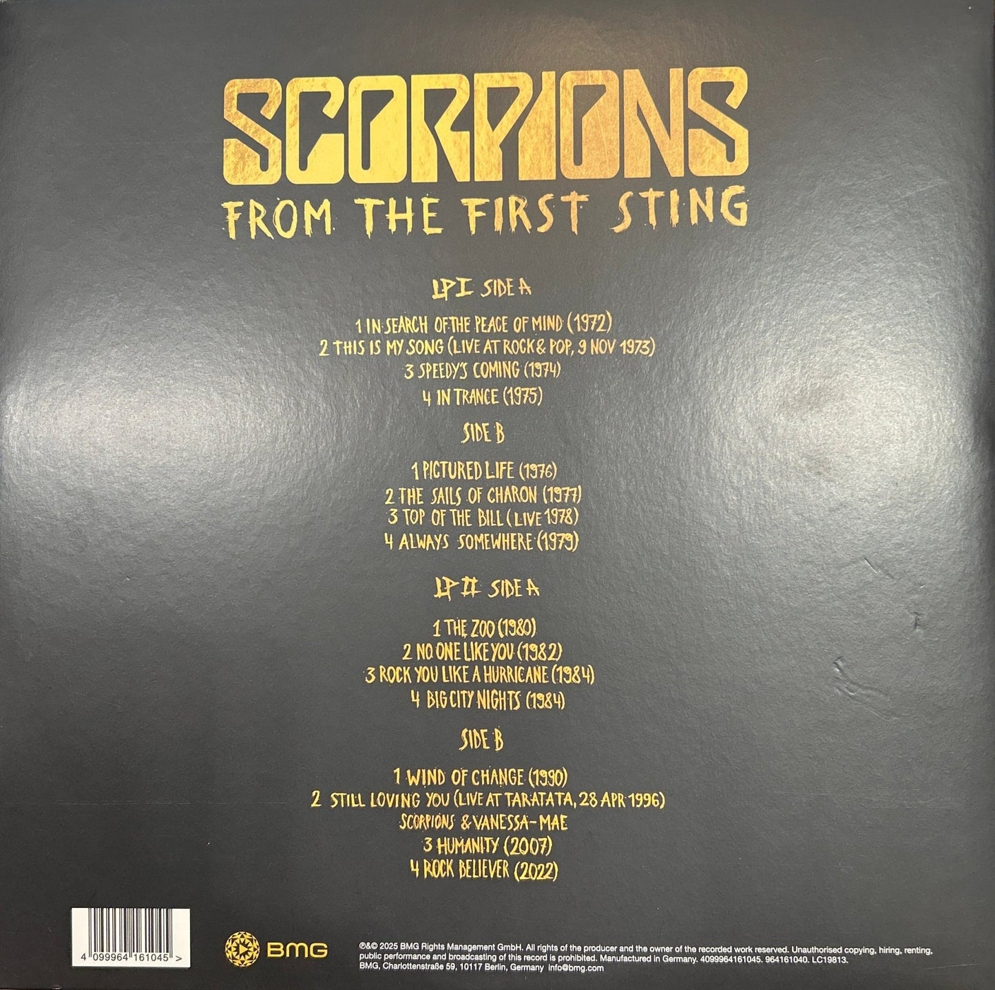 LP Scorpions ‎– From The First Sting 2ª mano - DISCOS NAKASHA