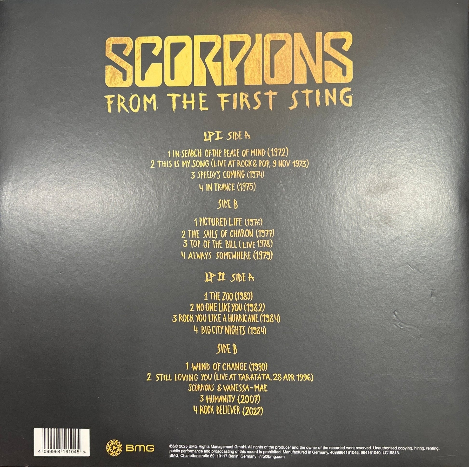 LP Scorpions ‎– From The First Sting 2ª mano - DISCOS NAKASHA
