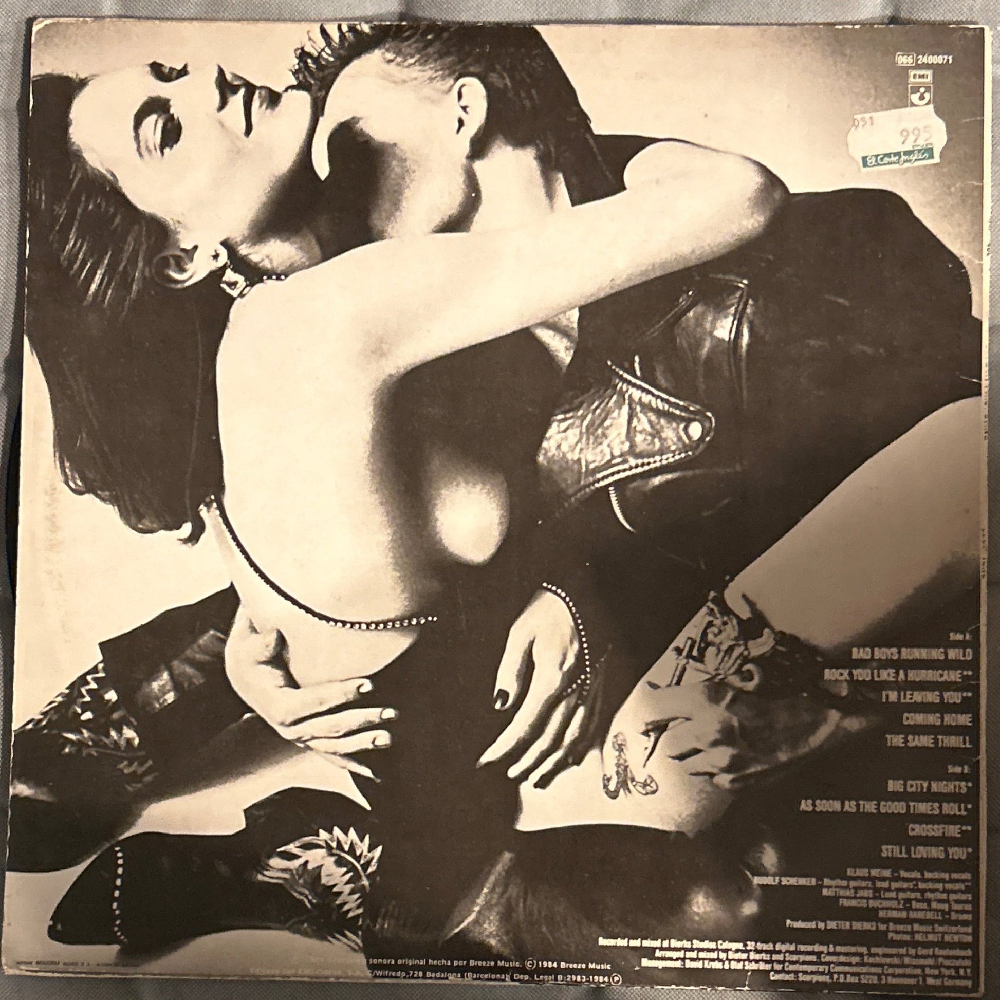 LP Scorpions ‎– Love At First Sting = Amor Al Primer Picotazo 2ª Mano - DISCOS NAKASHA