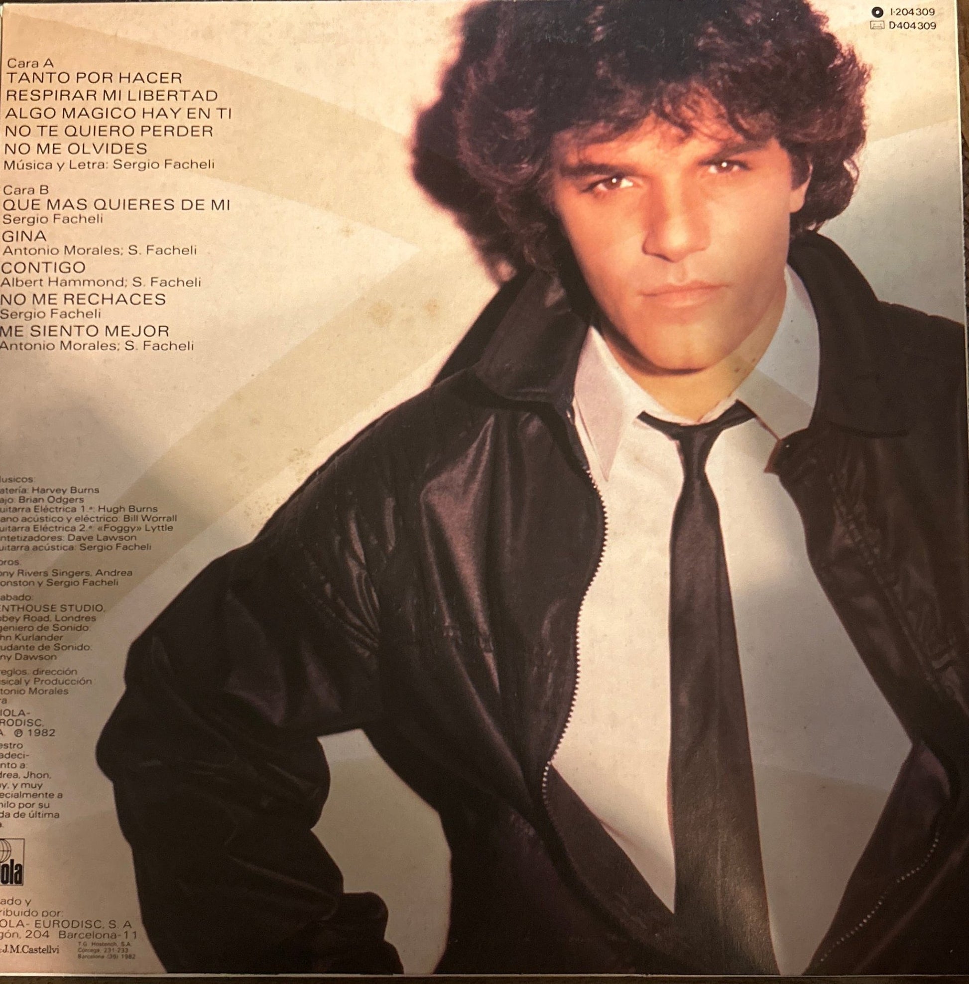 LP Sergio Facheli ‎– Contigo 2ª mano - DISCOS NAKASHA