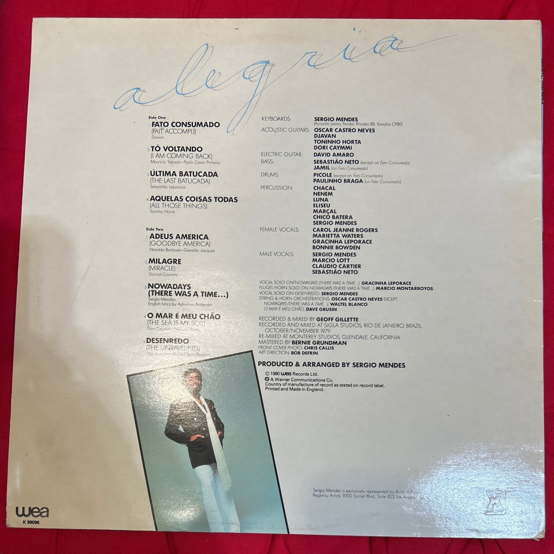 LP Sergio Mendes ‎– Alegria 2ª mano - DISCOS NAKASHA