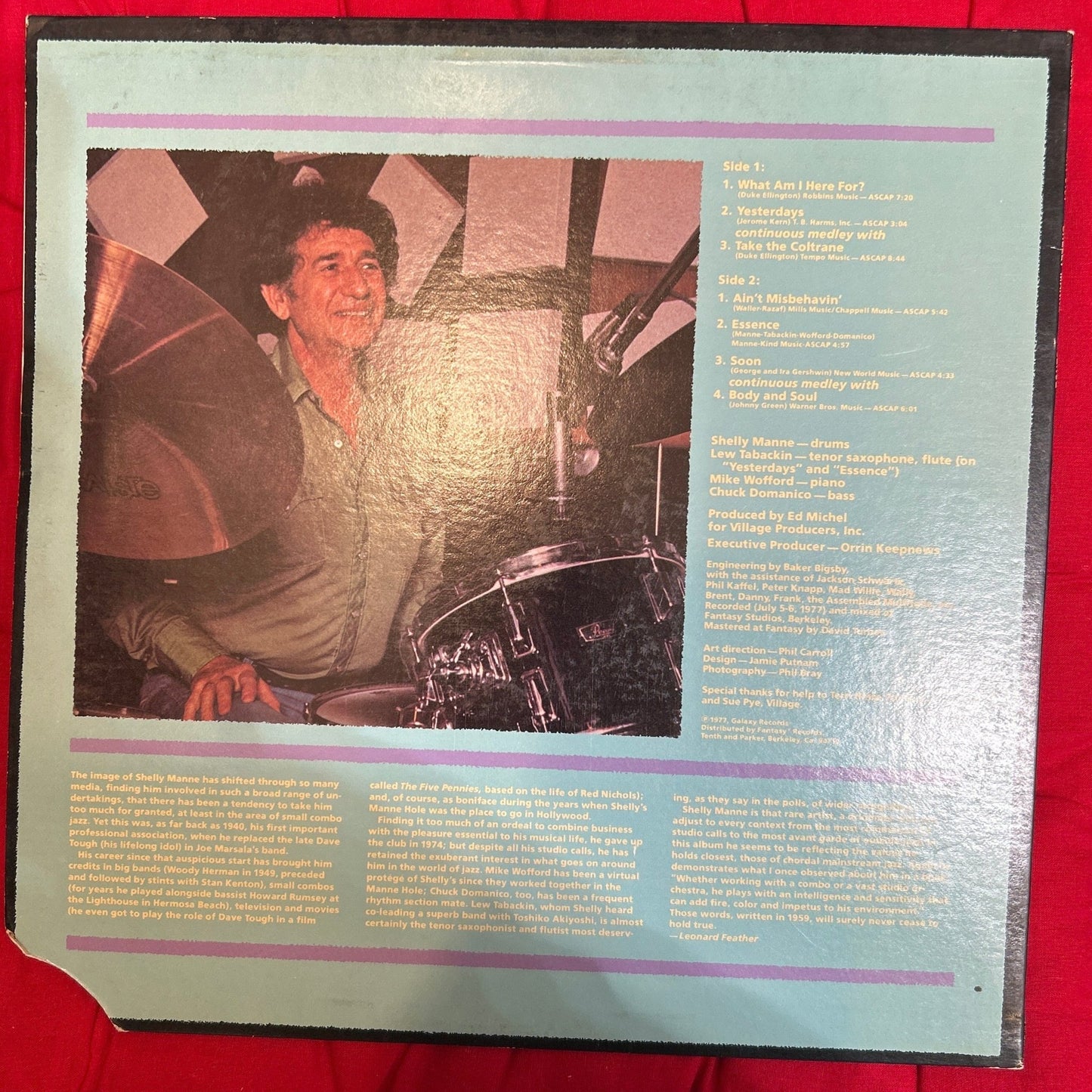 LP Shelly Manne ‎– Essence 2ª Mano - DISCOS NAKASHA