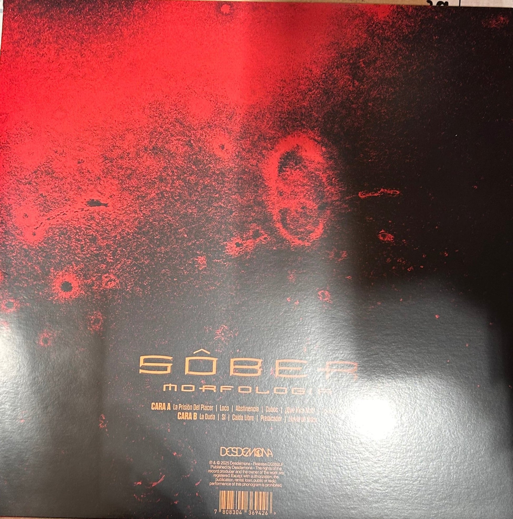 LP Sober ‎– Morfologia 2ª Mano - DISCOS NAKASHA