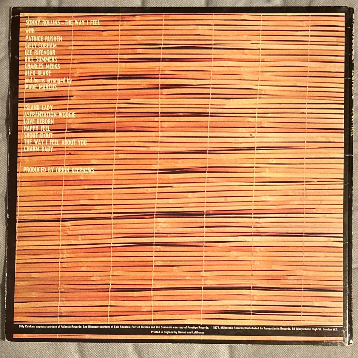 LP Sonny Rollins ‎– The Way I Feel 2ª Mano - DISCOS NAKASHA
