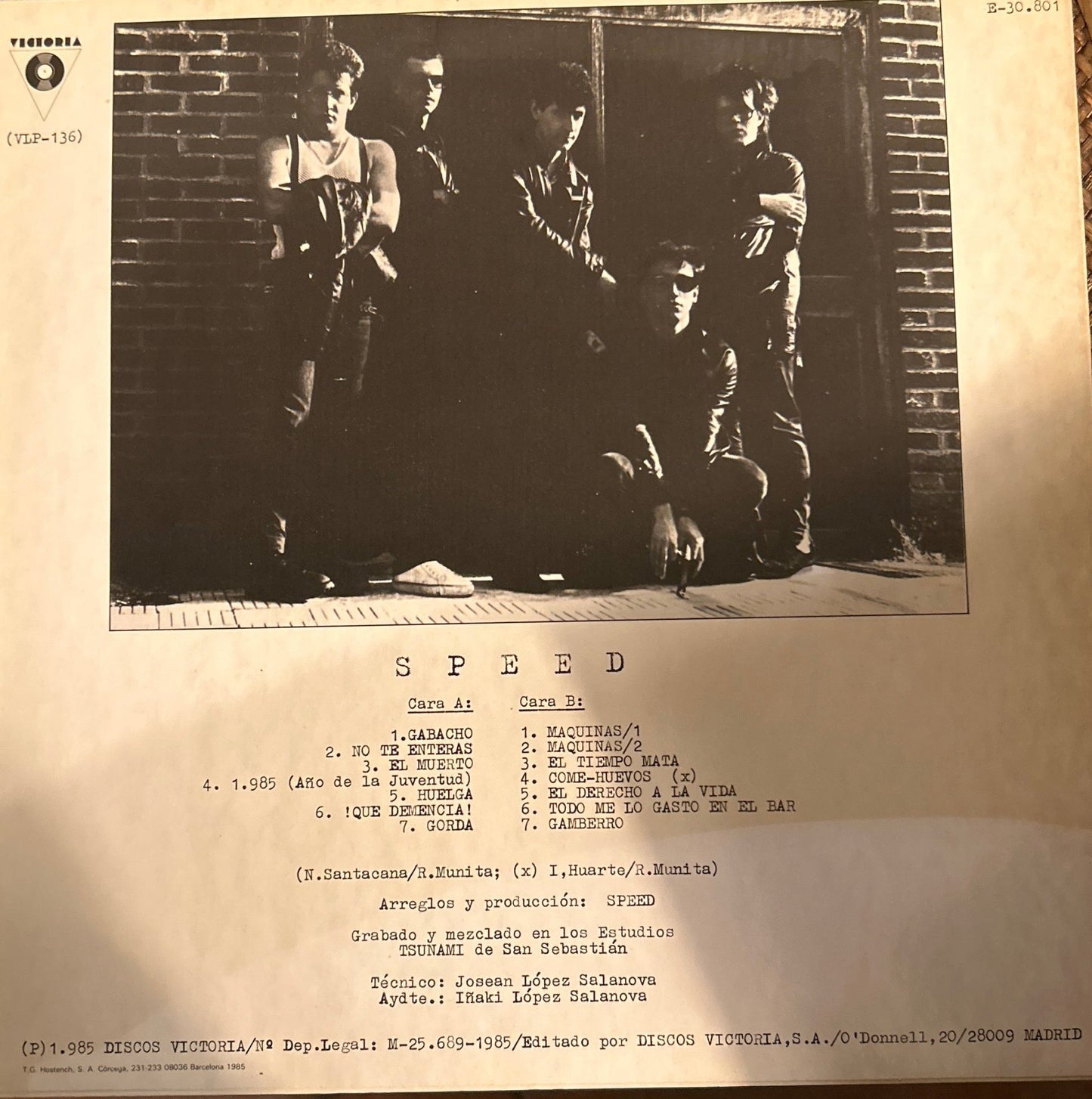 LP Speed ‎– Speed 2ª Mano - DISCOS NAKASHA