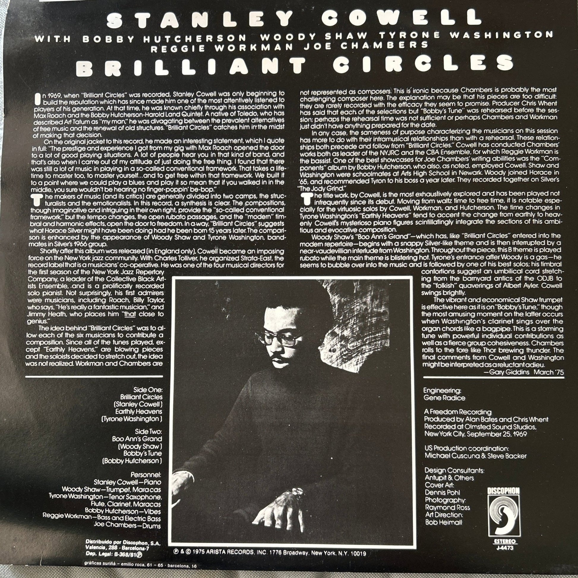 LP Stanley Cowell ‎– Brilliant Circles 2ª Mano - DISCOS NAKASHA
