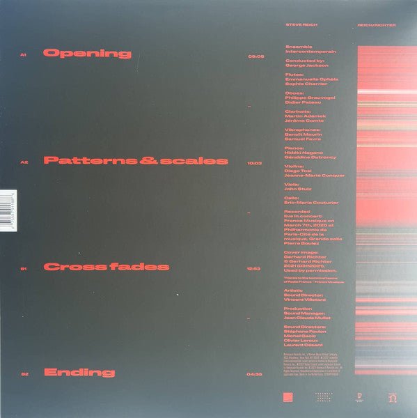 LP Steve Reich / Ensemble Intercontemporain Conducted By George Jackson – Reich/Richter Nuevo precintado - DISCOS NAKASHA