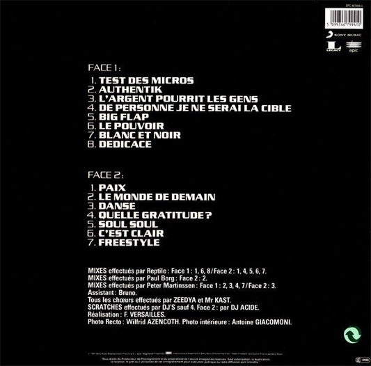 LP Suprême NTM ‎– Authentik Nuevo precintado - DISCOS NAKASHA