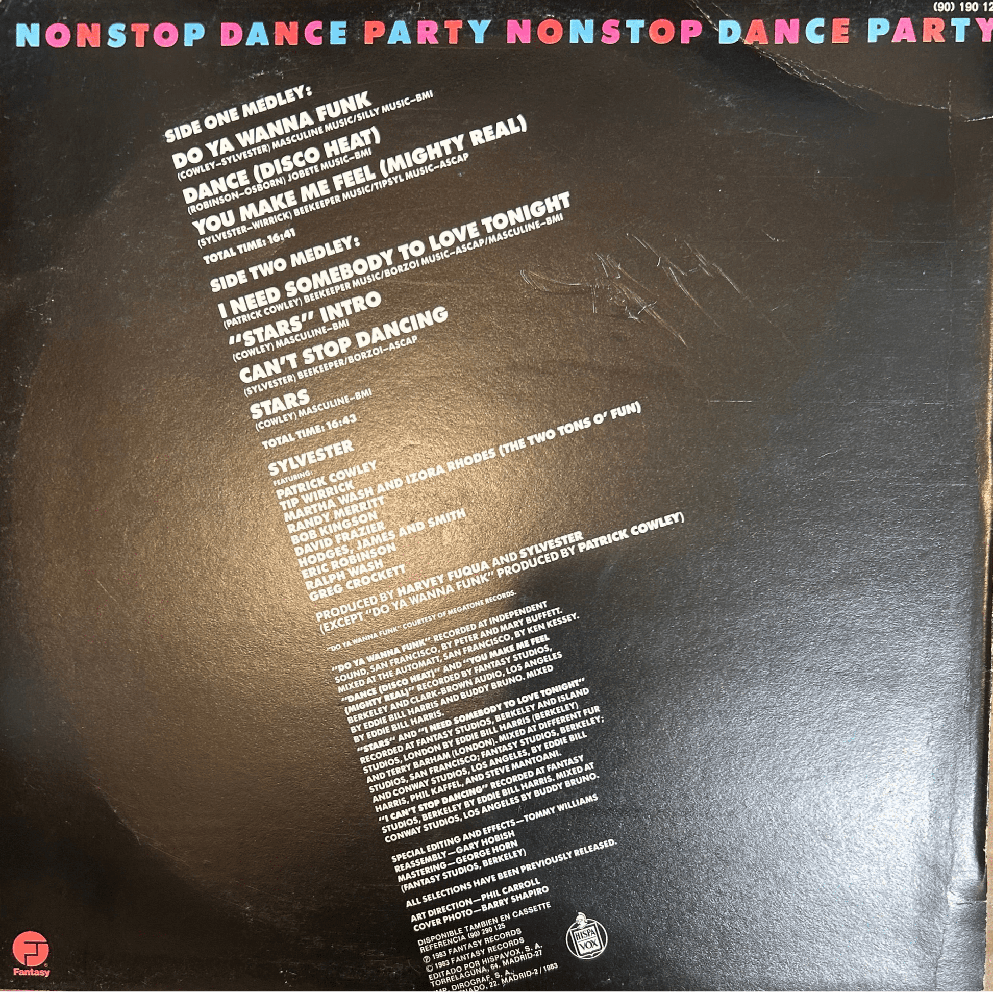 LP Sylvester ‎– Sylvester's Greatest Hits: Nonstop Dance Party 2ª Mano - DISCOS NAKASHA