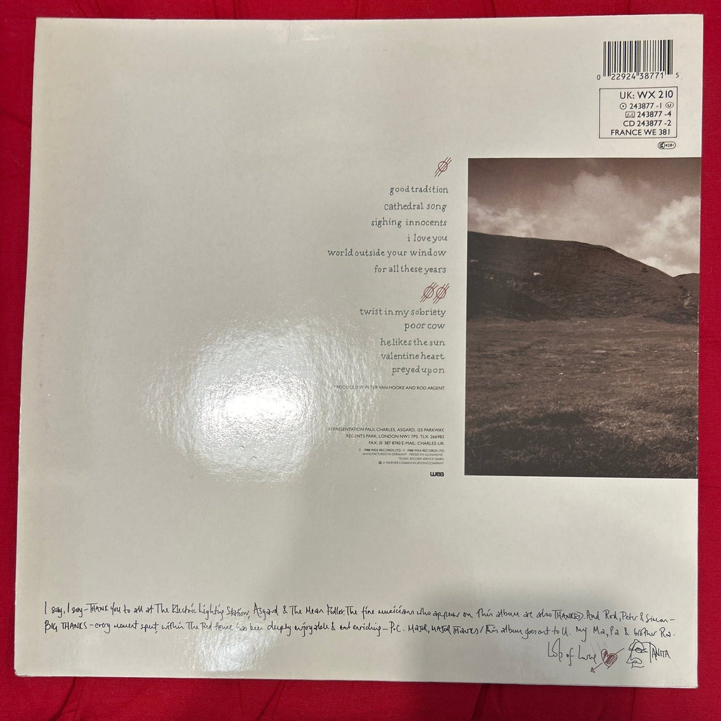 LP Tanita Tikaram ‎– Ancient Heart 2ª Mano - DISCOS NAKASHA