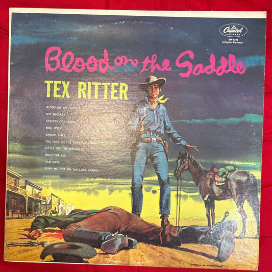 LP Tex Ritter ‎– Blood On The Saddle 2ª Mano - DISCOS NAKASHA