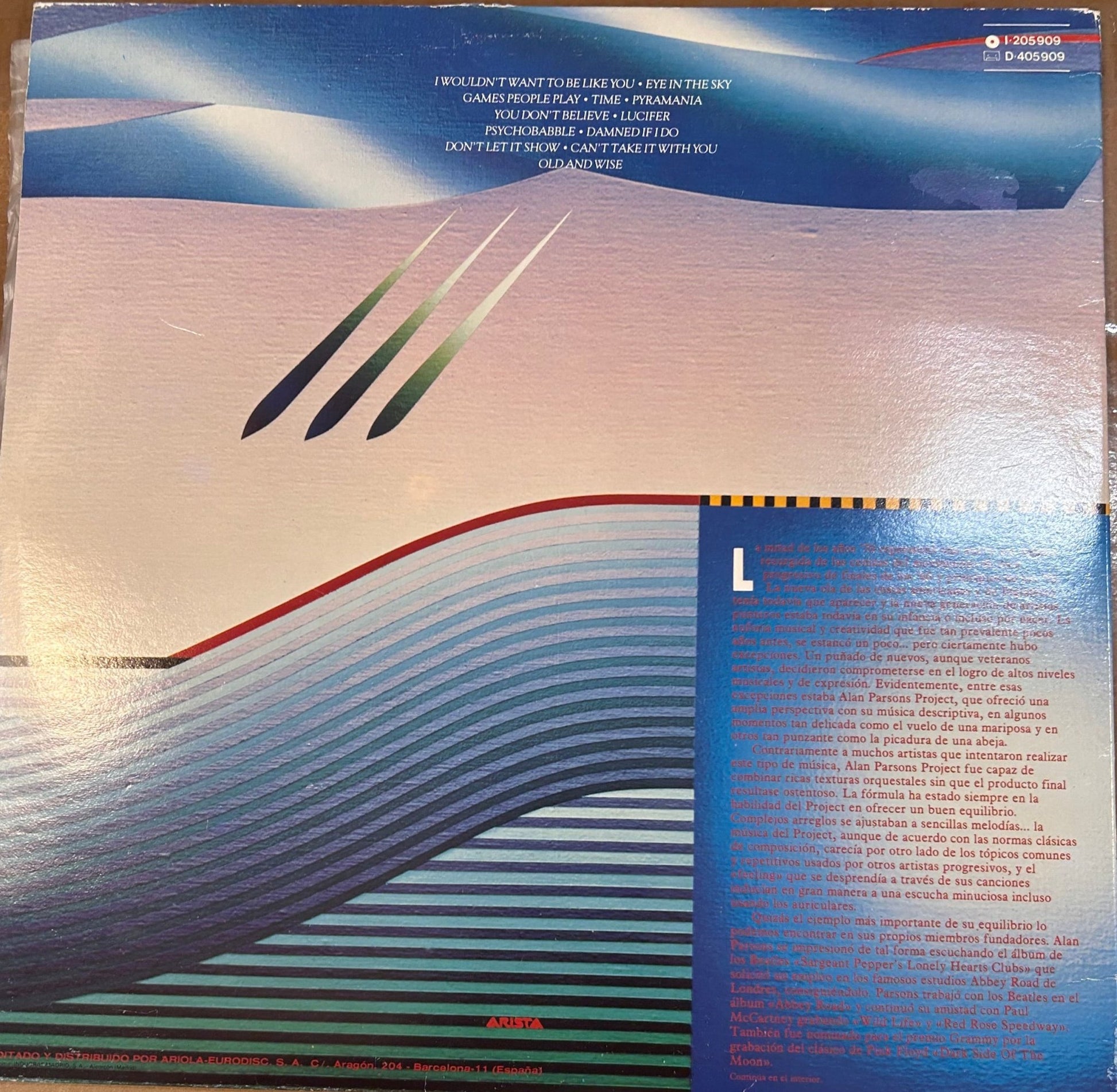 LP The Alan Parsons Project ‎– The Best Of The Alan Parsons Project 2ª Mano - DISCOS NAKASHA