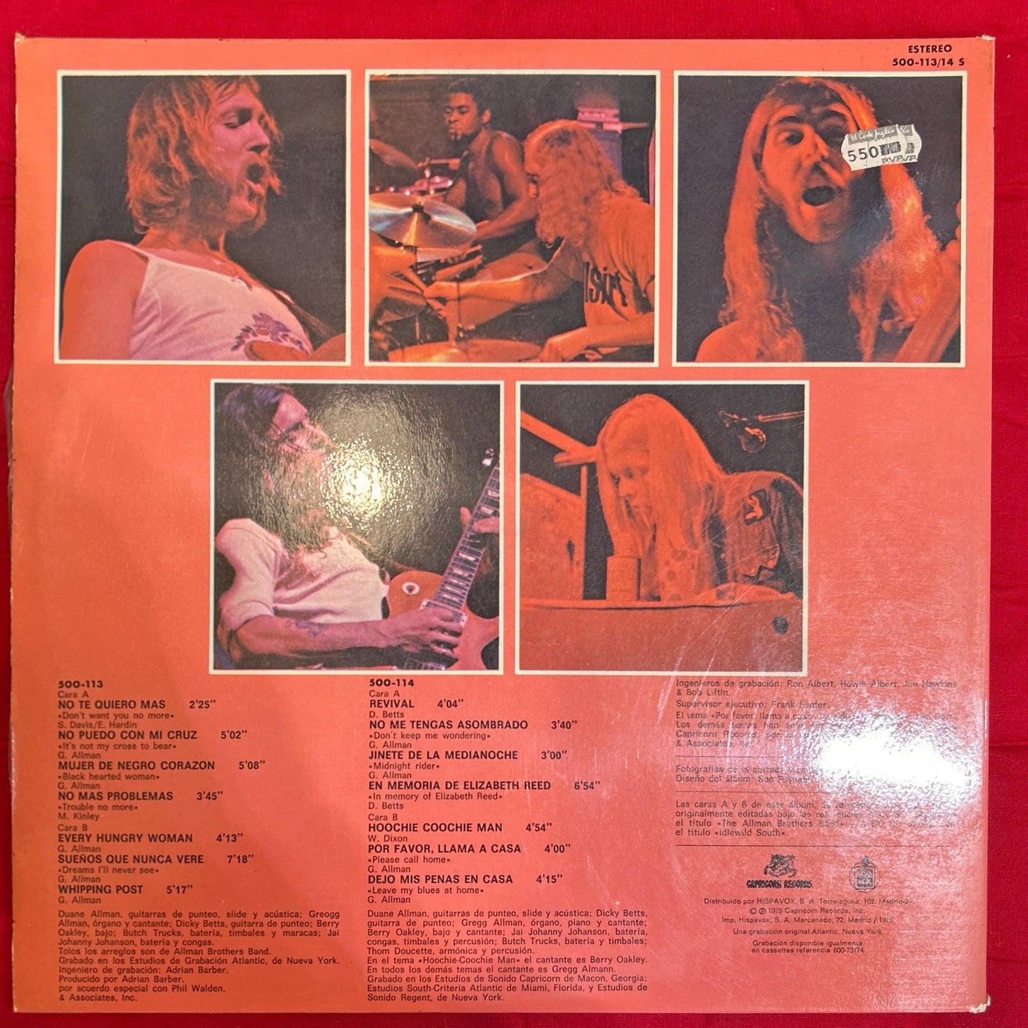 LP The Allman Brothers Band ‎– Beginnings 2ª Mano - DISCOS NAKASHA