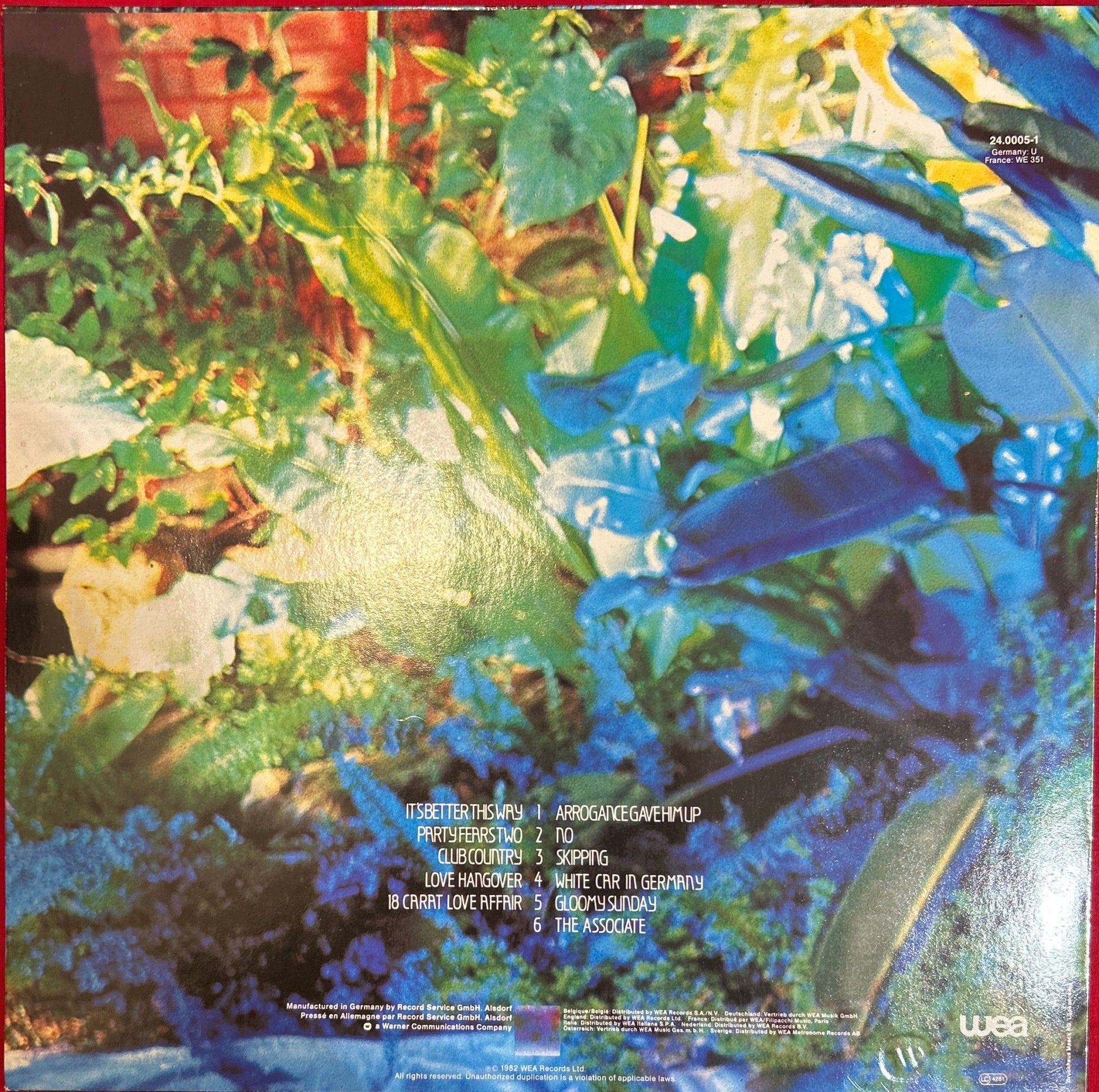 LP The Associates ‎– Sulk 2ª Mano - DISCOS NAKASHA
