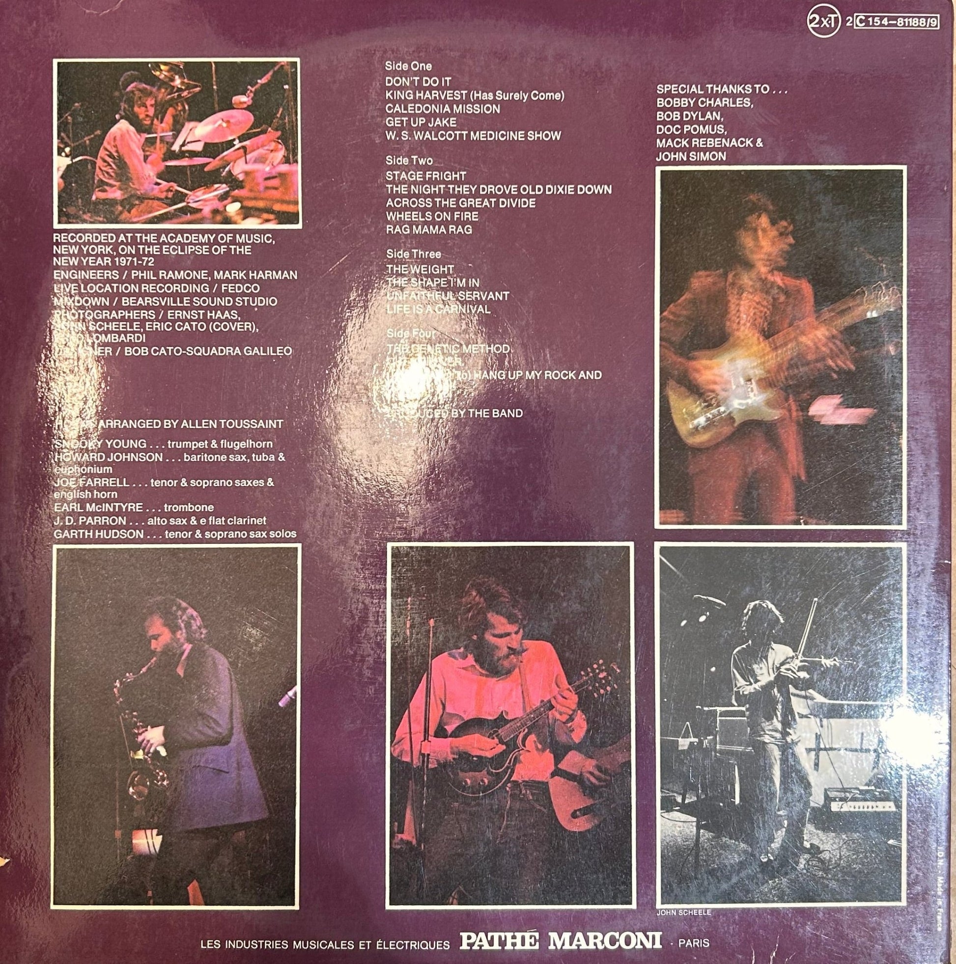 LP The Band ‎– Rock Of Ages: The Band In Concert 2ª Mano - DISCOS NAKASHA