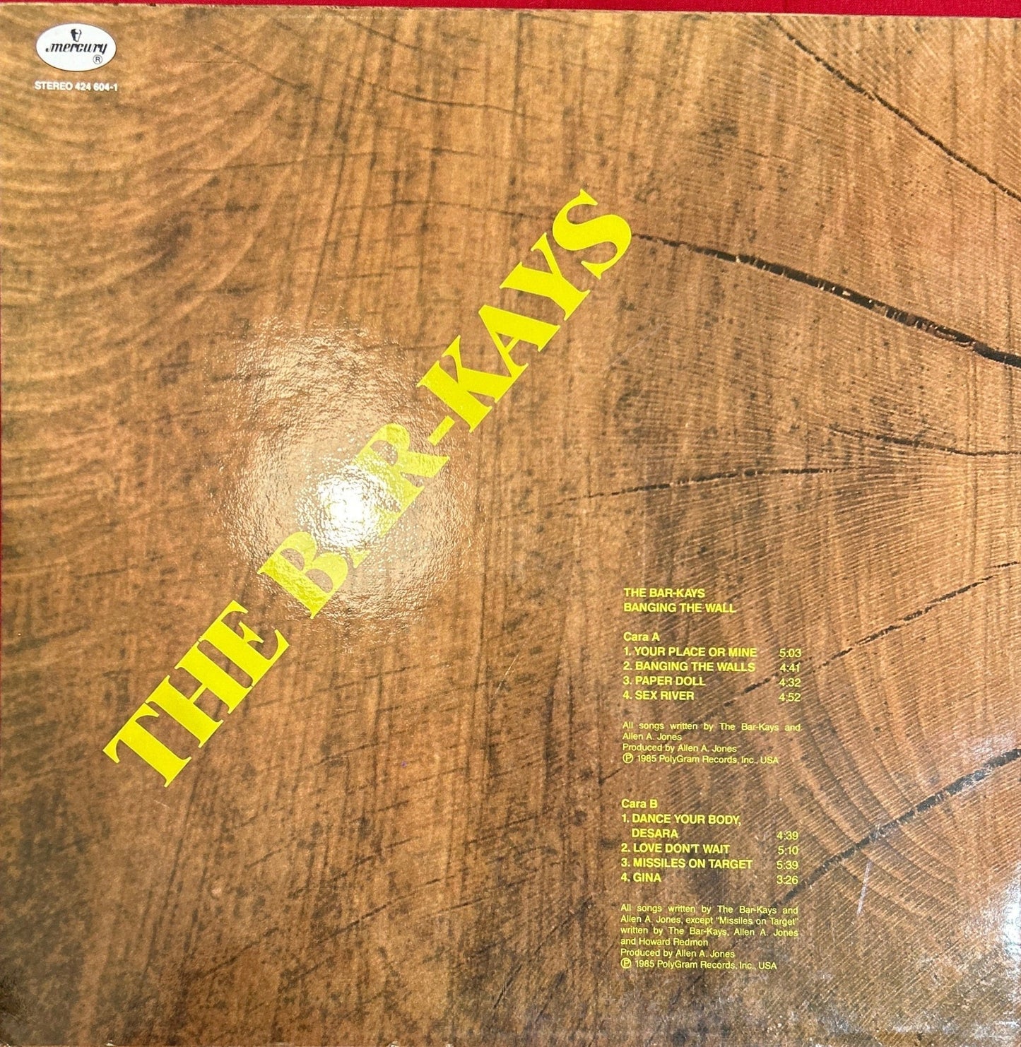 LP The Bar - Kays ‎– Banging The Wall 2ª Mano - DISCOS NAKASHA