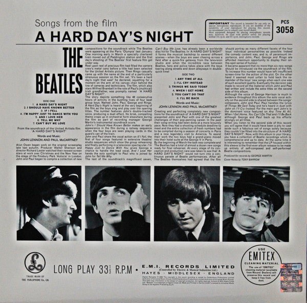 LP The Beatles ‎– A Hard Day's Night Nuevo precintado - DISCOS NAKASHA