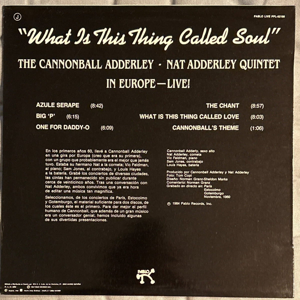 LP The Cannonball Adderley - Nat Adderley Quintet ‎– What Is This Thing Called Soul (In Europe - Live!) 2ª Mano - DISCOS NAKASHA