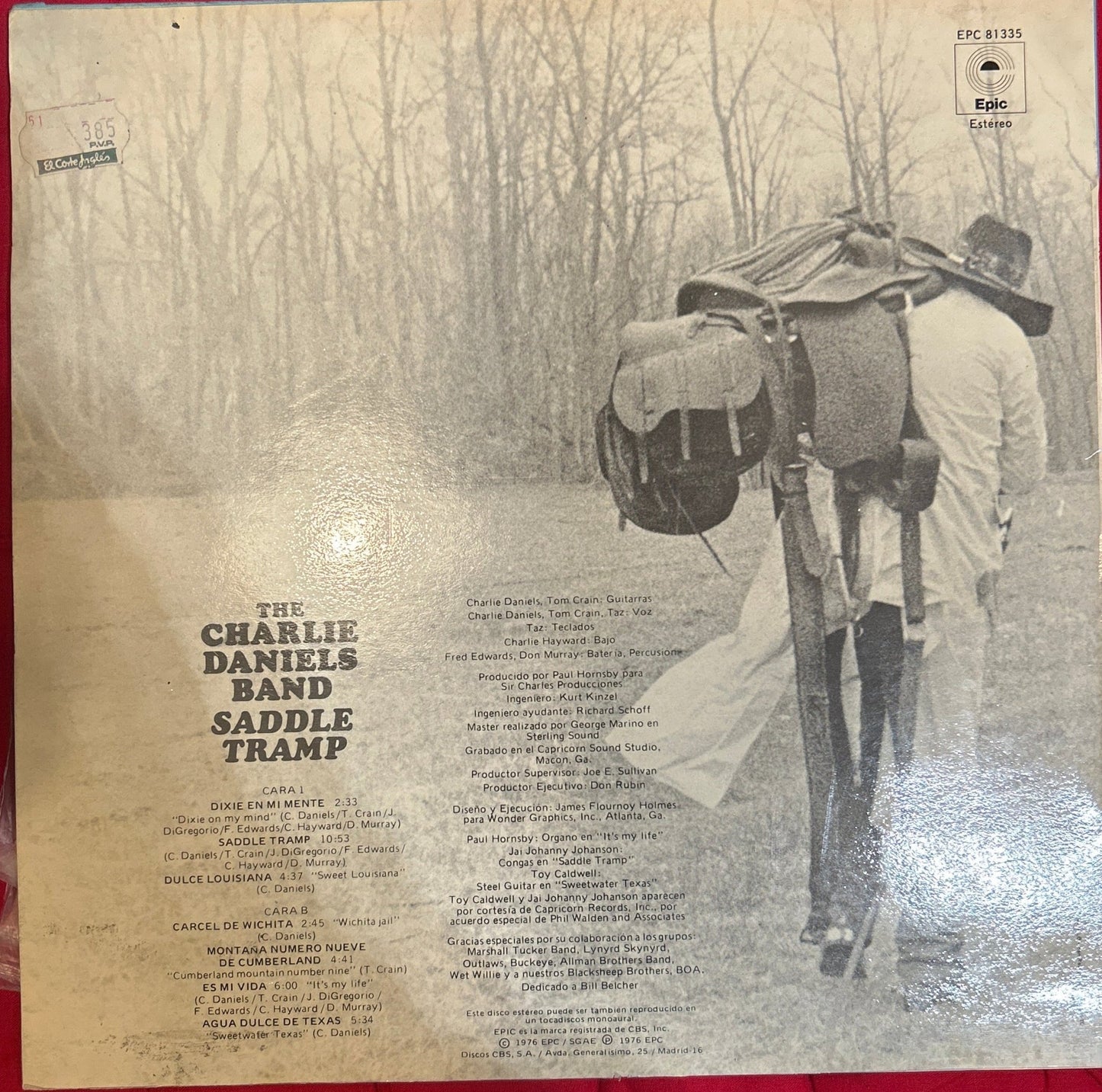 LP The Charlie Daniels Band ‎– Saddle Tramp 2ª mano - DISCOS NAKASHA